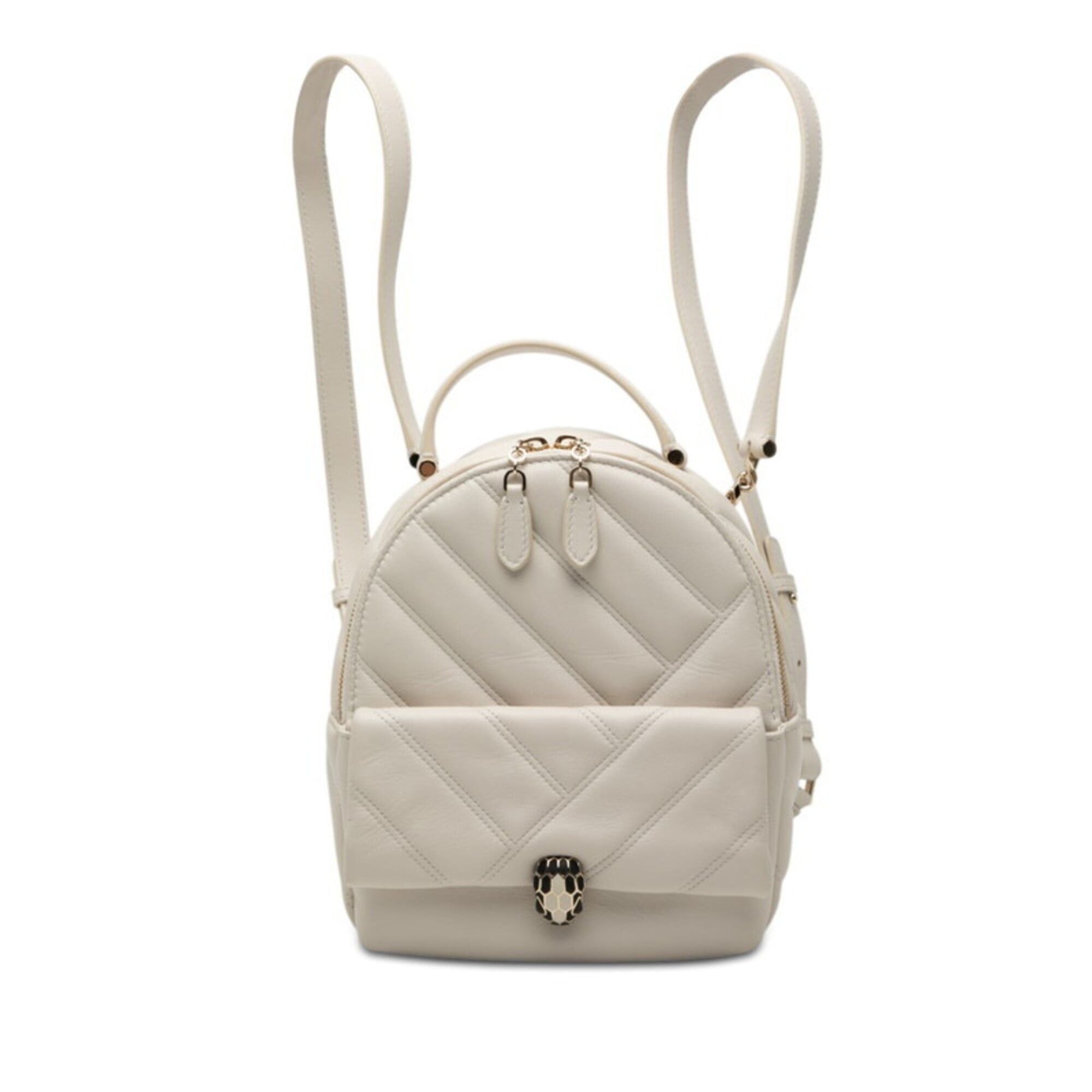Bvlgari Bulgari Serpenti Cabochon Backpack, Ivory Leather, Women's BVLGARI Size ONE SIZE - 1 Thumbnail