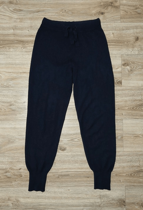 100% cashmere pants navy luxury soft classy unique