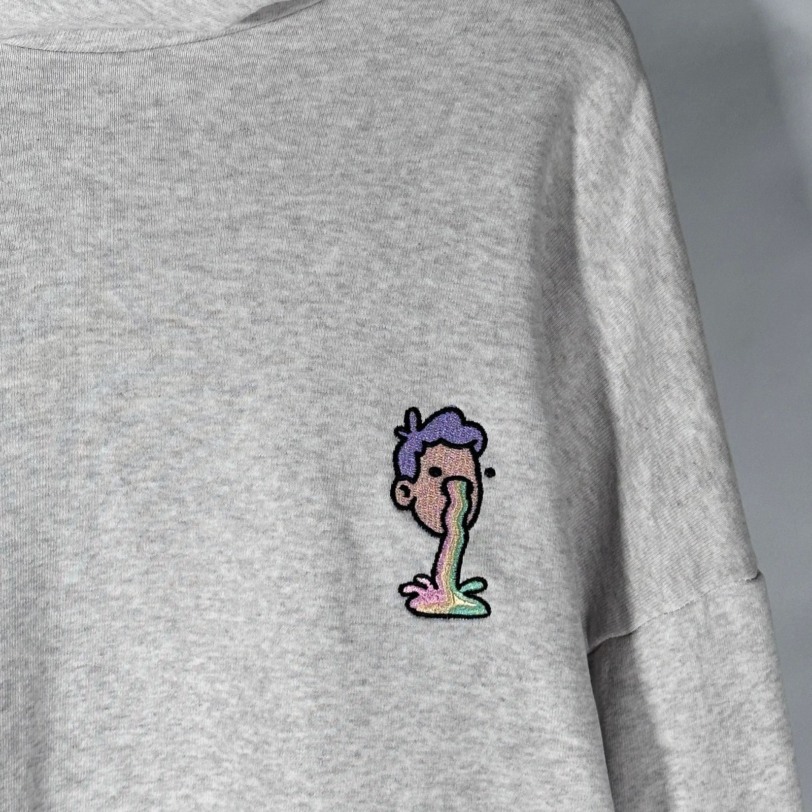 Other The Doodles Grey Ecocycle Embroidered Hoodie Size US XL / EU 56 / 4 - 2 Thumbnail