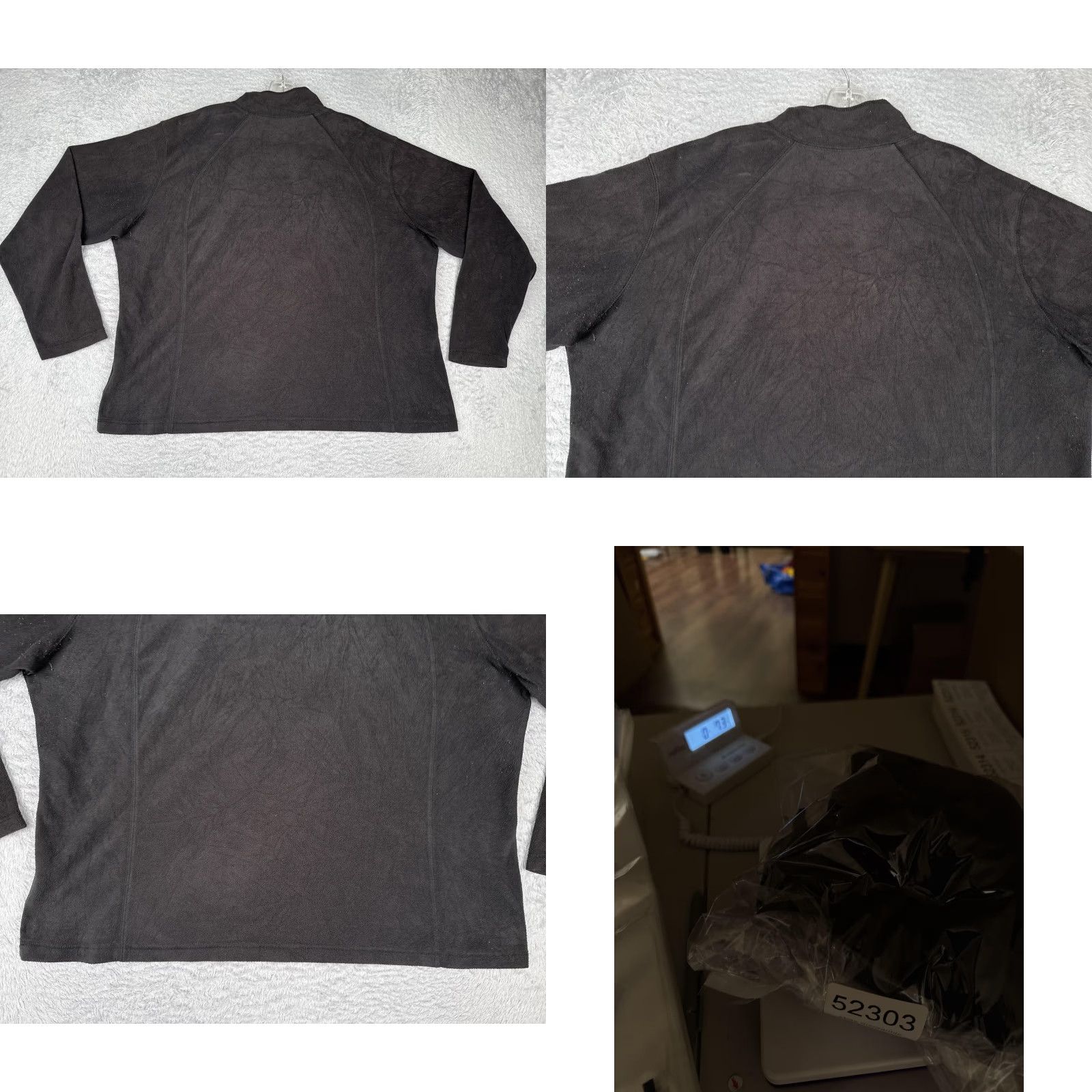 Vintage Columbia Womens Pullover Shirt 2X Black Fleece Quarter Zip Mock Neck Raglan Sleeve Outdoor Hiking Walking Regular Size XXL / US 16-18 / IT 52-54 - 9 Thumbnail