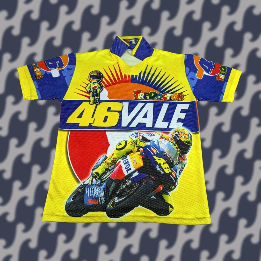 Valentino Valentino Rossi The Doctor VR 46 Mens Shirt Graphic Print Racing Shirt M Multicolor Short Sleeve Round Neck Moisture Wicking Mens Size US M / EU 48-50 / 2 - 1 Thumbnail