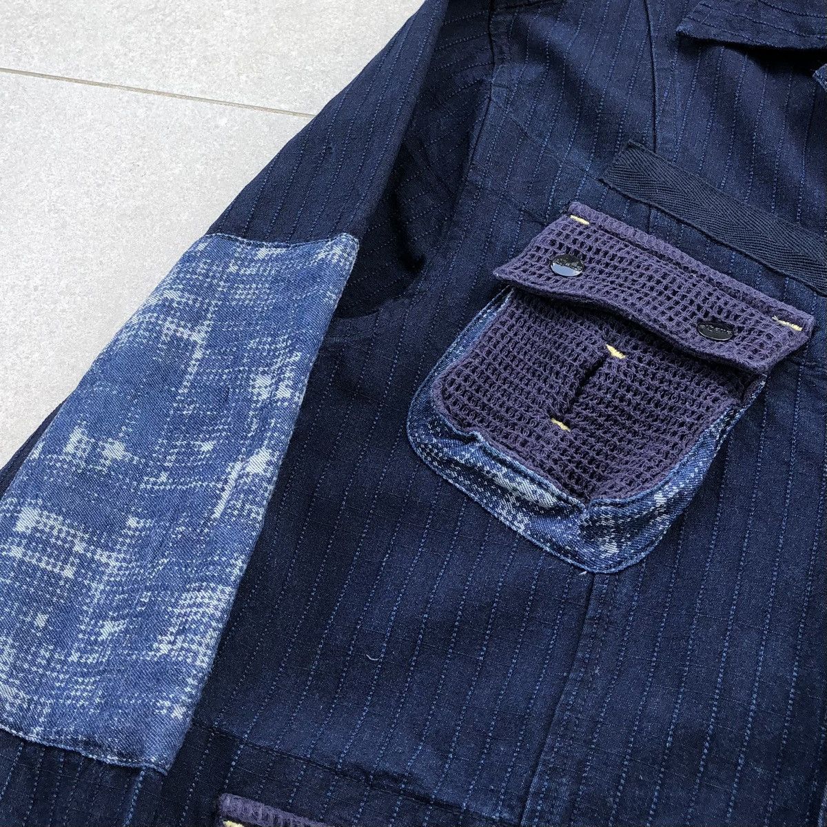 Elhaus Japanese Elhaus Coverall Kendogi Indigo Patchwork Jacket Size US L / EU 52-54 / 3 - 14 Thumbnail