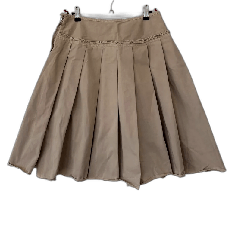Prada Prada Pleated Skirt in Khaki Color -2505 Size 41" - 1 Thumbnail