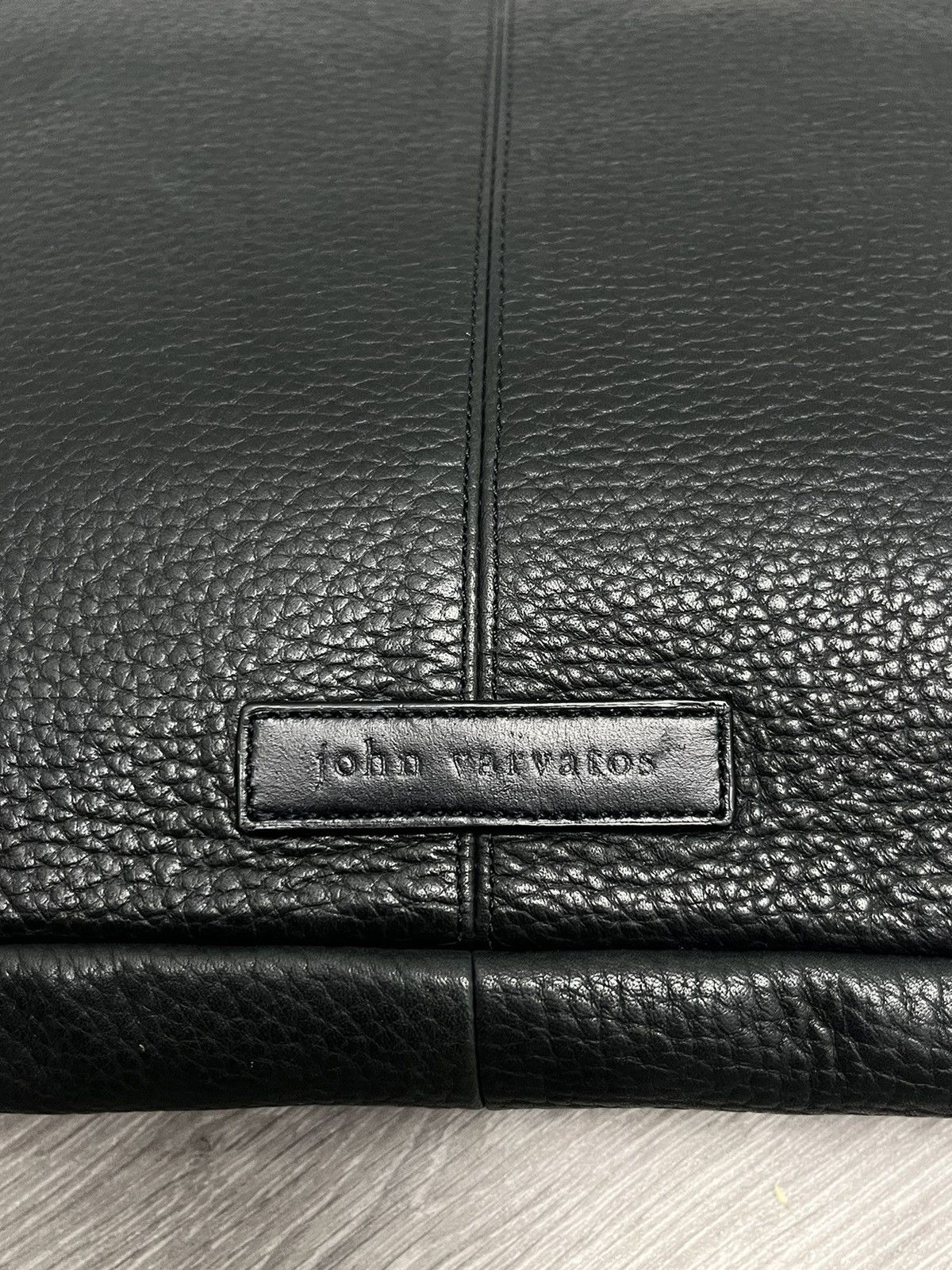 John Varvatos Leather Whipstitched Pouch Size ONE SIZE - 6 Thumbnail