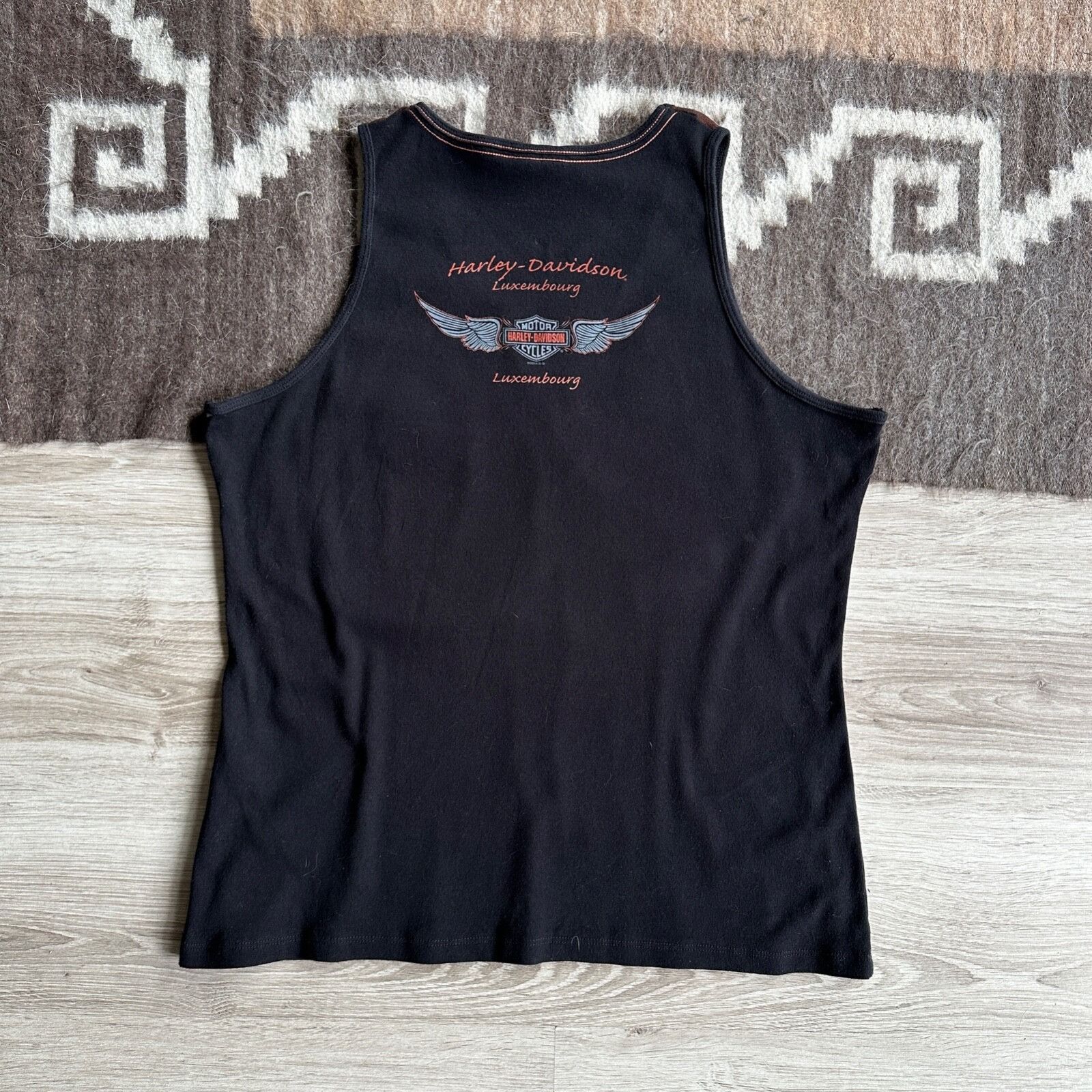 Harley Davidson Harley Davidson Vintage Tribal Rhinestones Tank Top 9072AC Size XL / US 12-14 / IT 48-50 - 5 Thumbnail