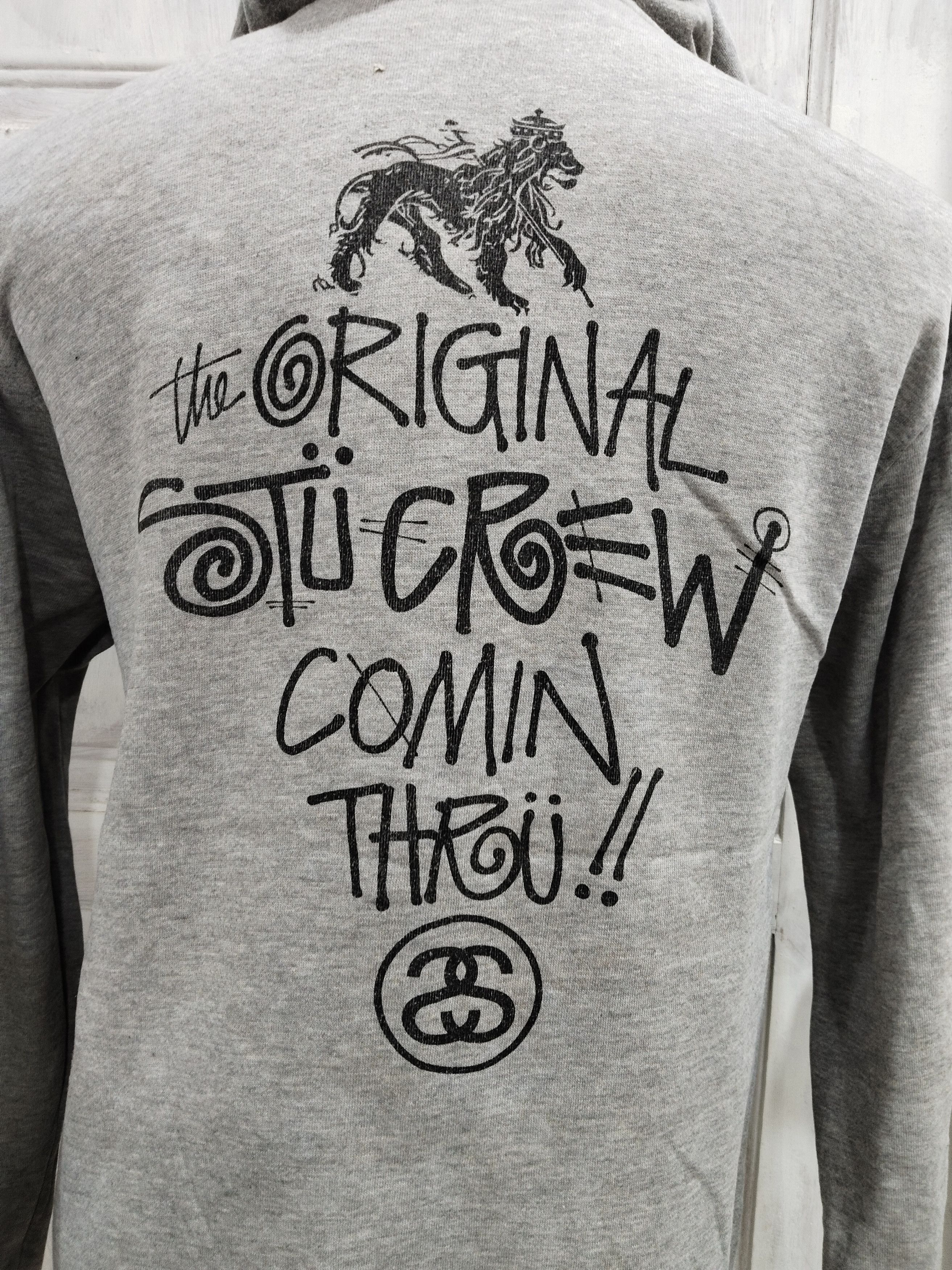 Stussy × Vintage Vtg80s Stussy The Original Stu Crew Comin Thru Zipper Hoodie Size US L / EU 52-54 / 3 - 7 Thumbnail