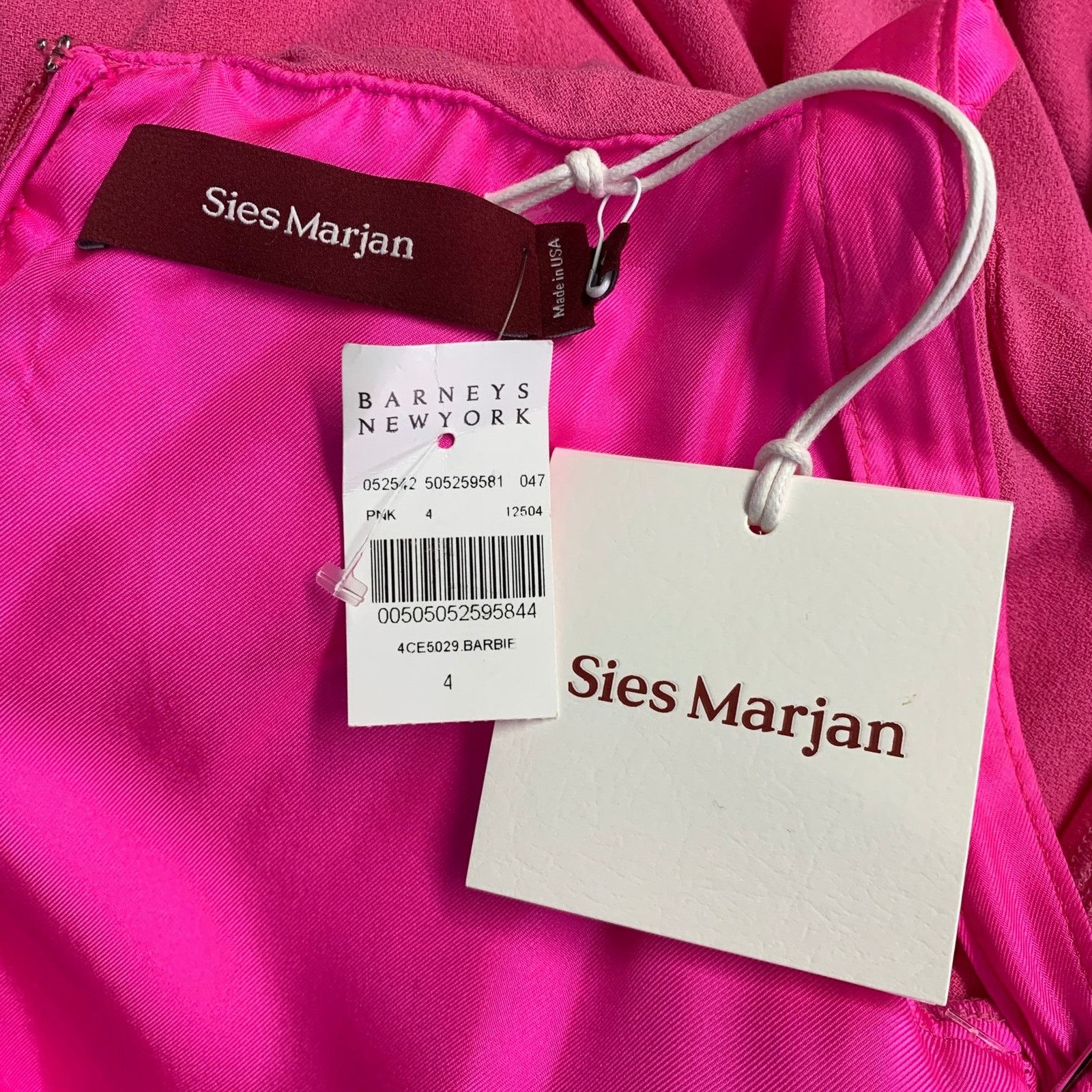 Sies Marjan Size 4 Pink Crepe Viscose Wool Off Shoulder Dress Size S / US 4 / IT 40 - 5 Thumbnail