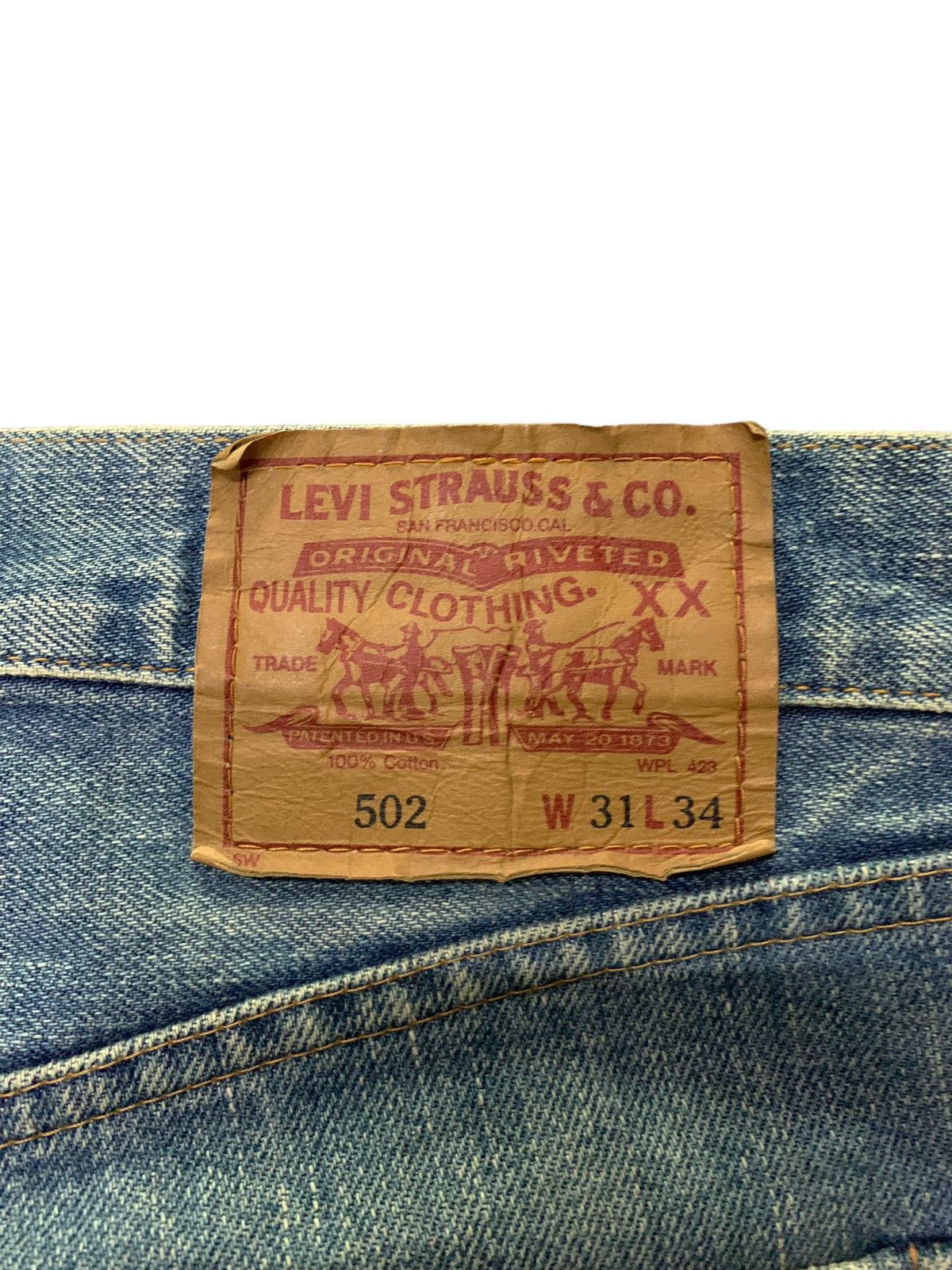 Levi's × Vintage Vintage LEVIS 502 LVC Talon Zipper Redline Selvedge Jeans Size US 30 / EU 46 - 14 Thumbnail