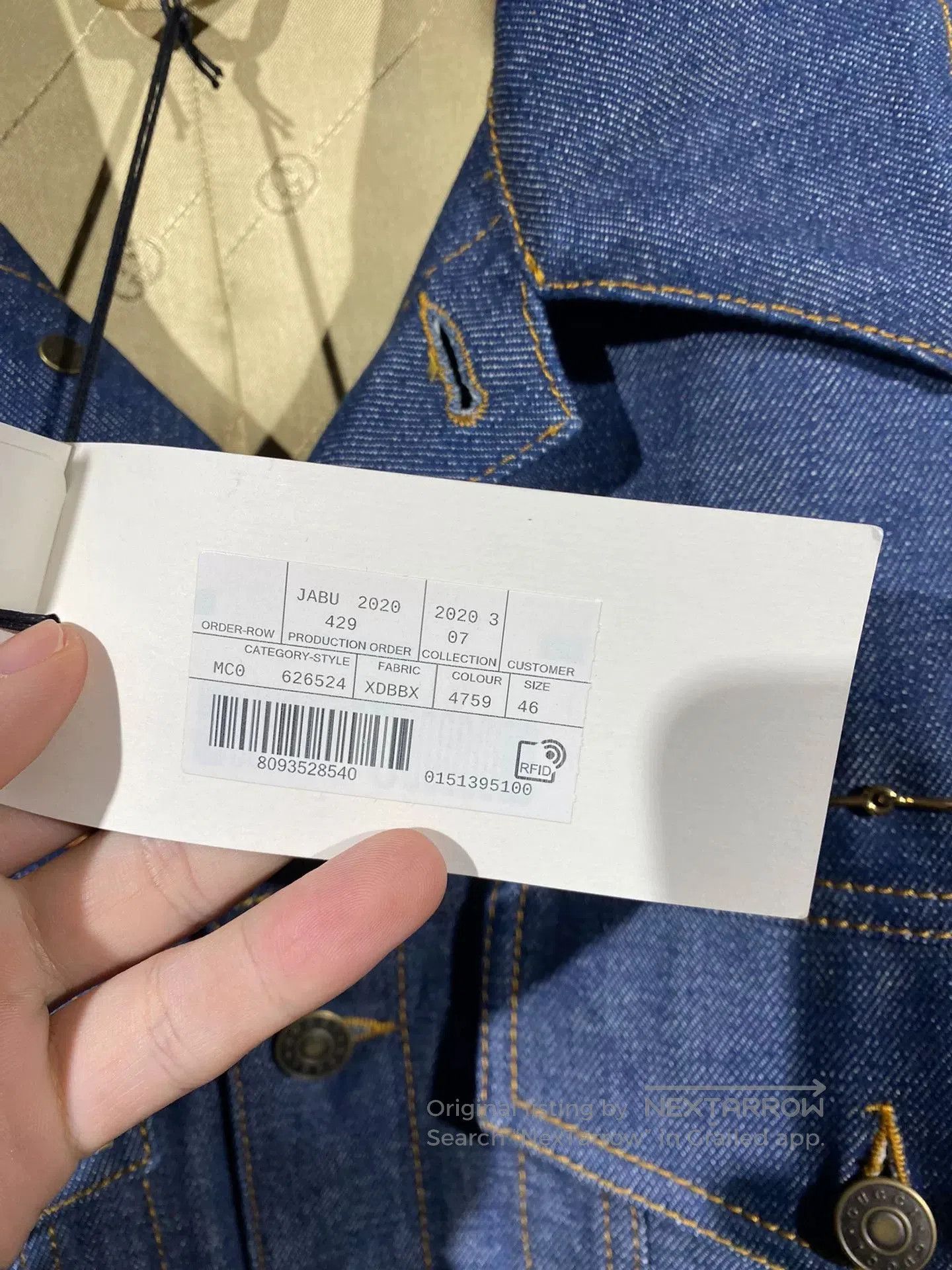 Gucci gucci men's denim jacket with tags. Size US L / EU 52-54 / 3 - 5 Thumbnail