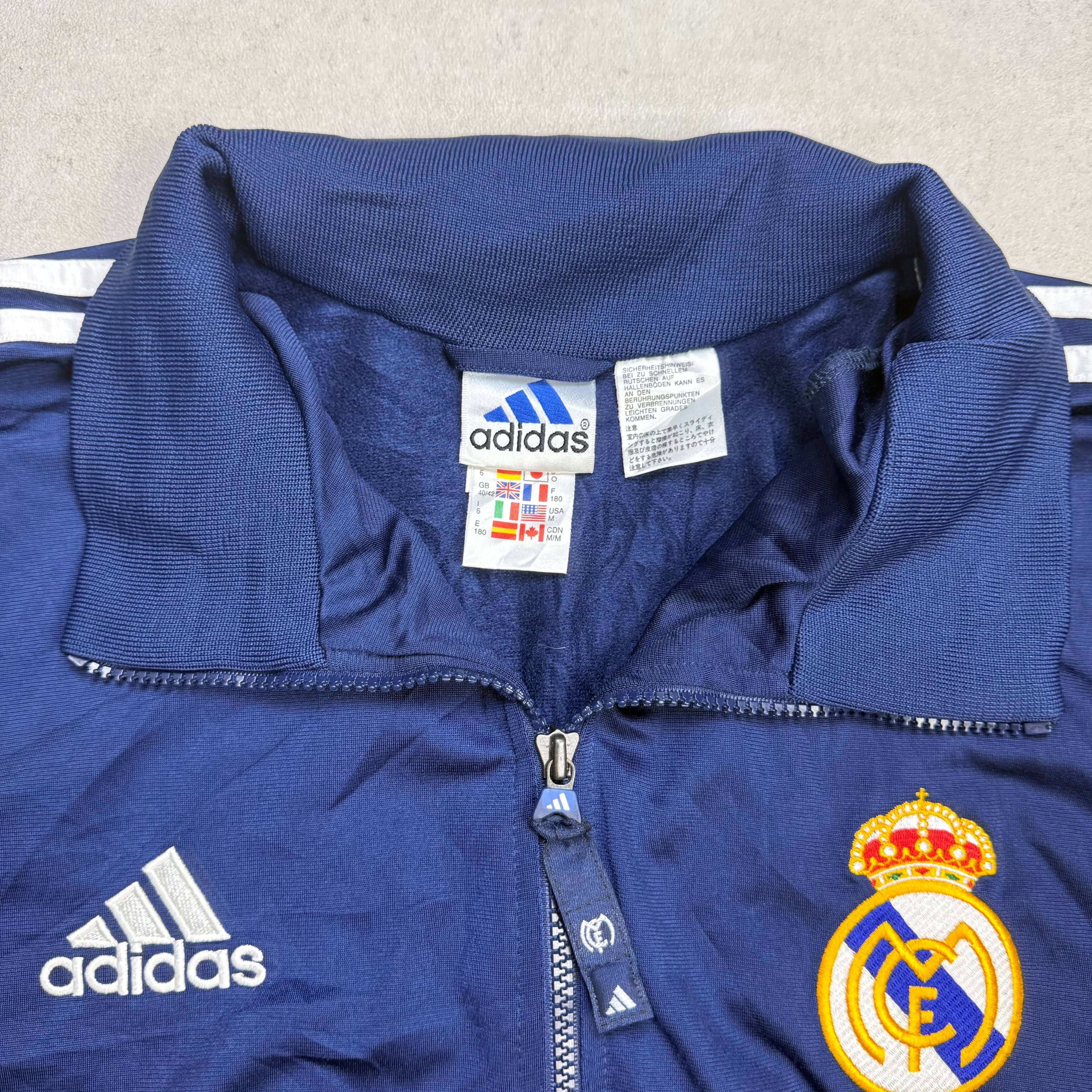 Adidas 1999-00 Adidas Real Madrid Track Jacket Size US M / EU 48-50 / 2 - 5 Thumbnail