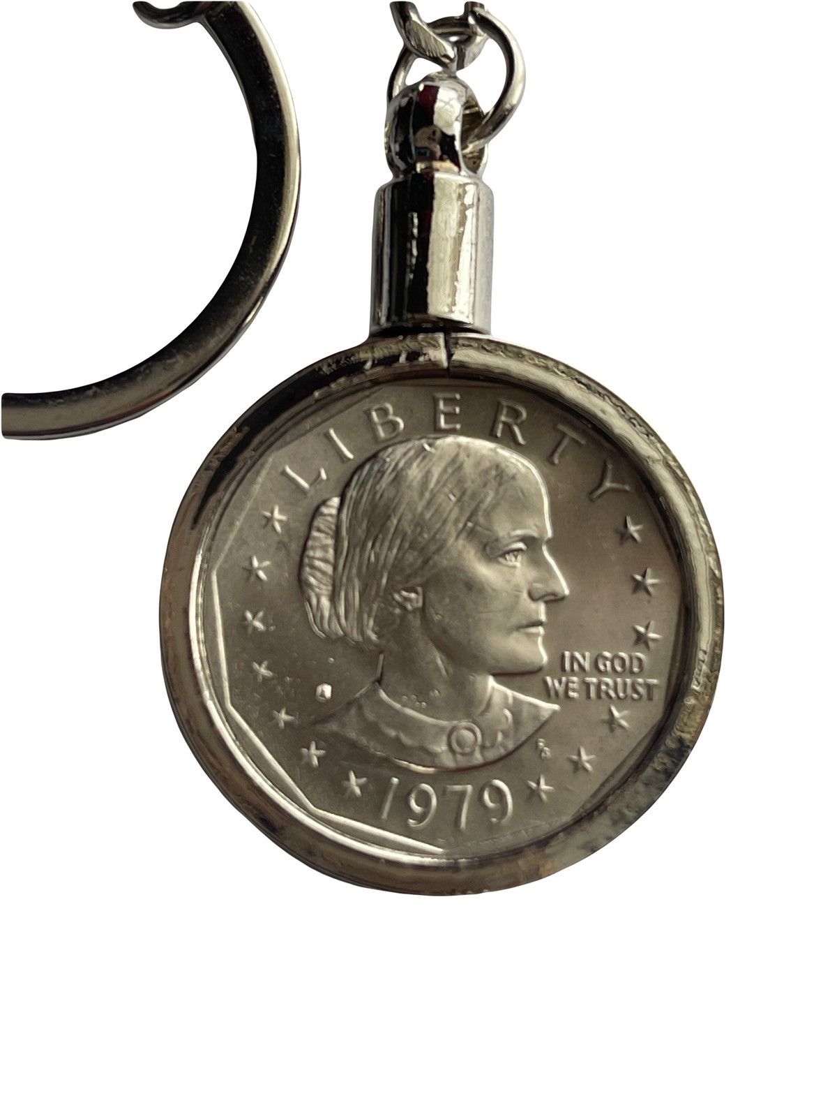 Vintage Susan B Anthony Dollar coin key chain Size ONE SIZE - 1 Thumbnail