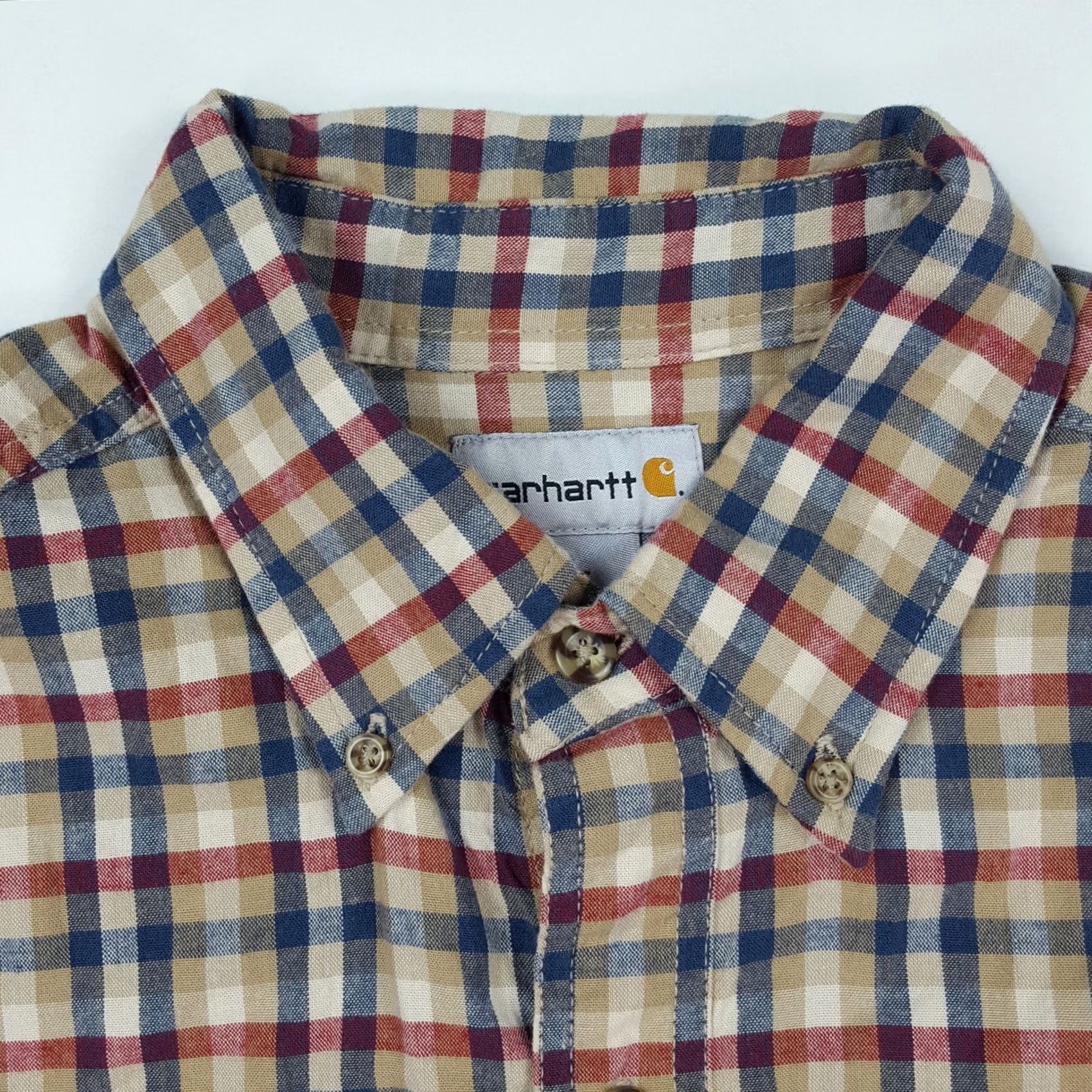 Carhartt VINTAGE Carhartt Plaid Workwear Shirt Mens M Button-Up Collared Short Sleeve Button Down American Logo 90s Workwear Mens Size US M / EU 48-50 / 2 - 4 Thumbnail