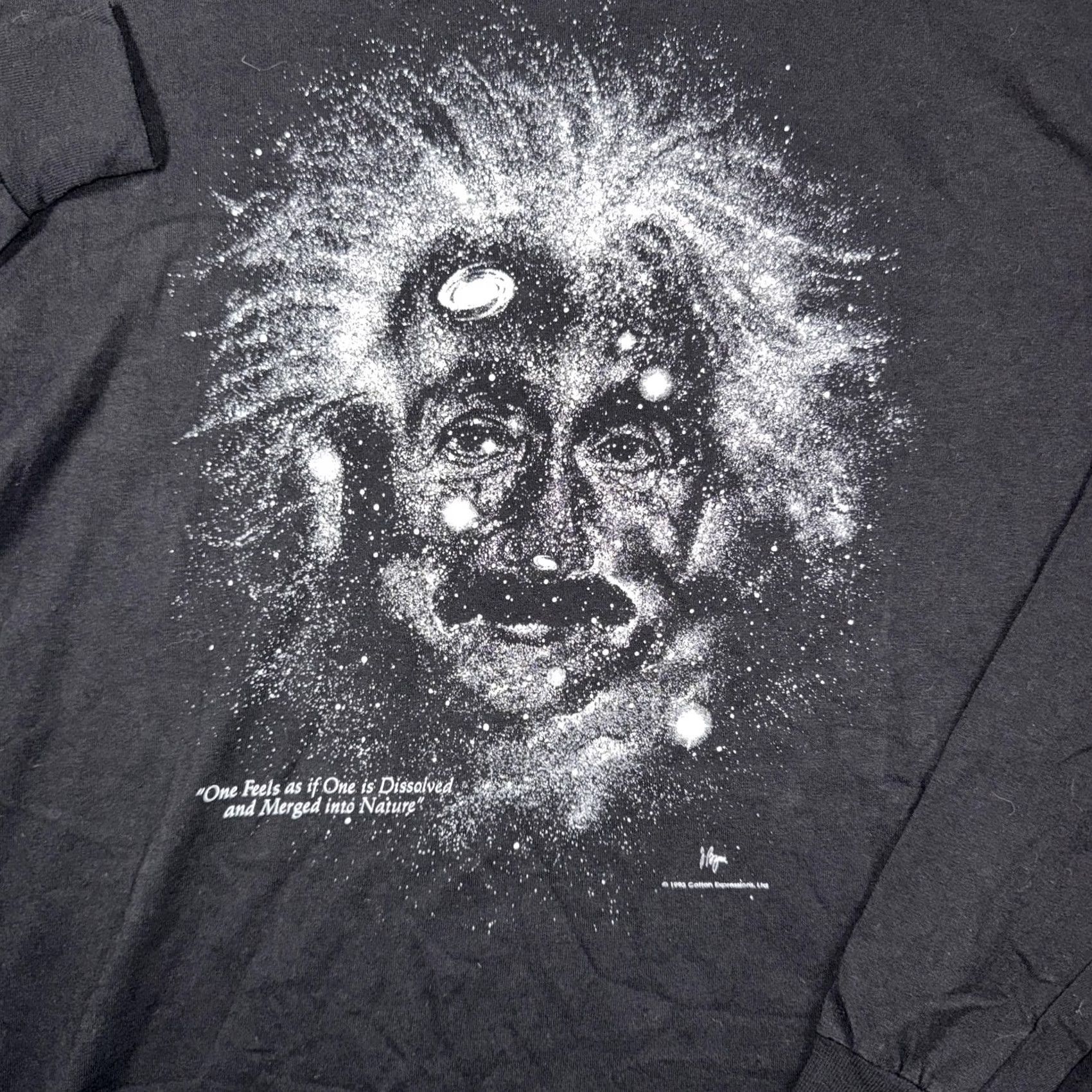 Vintage VINTAGE Cotton Expressions Space Shirt Mens XL Black Galaxy Graphic Tee Size US XL / EU 56 / 4 - 4 Thumbnail