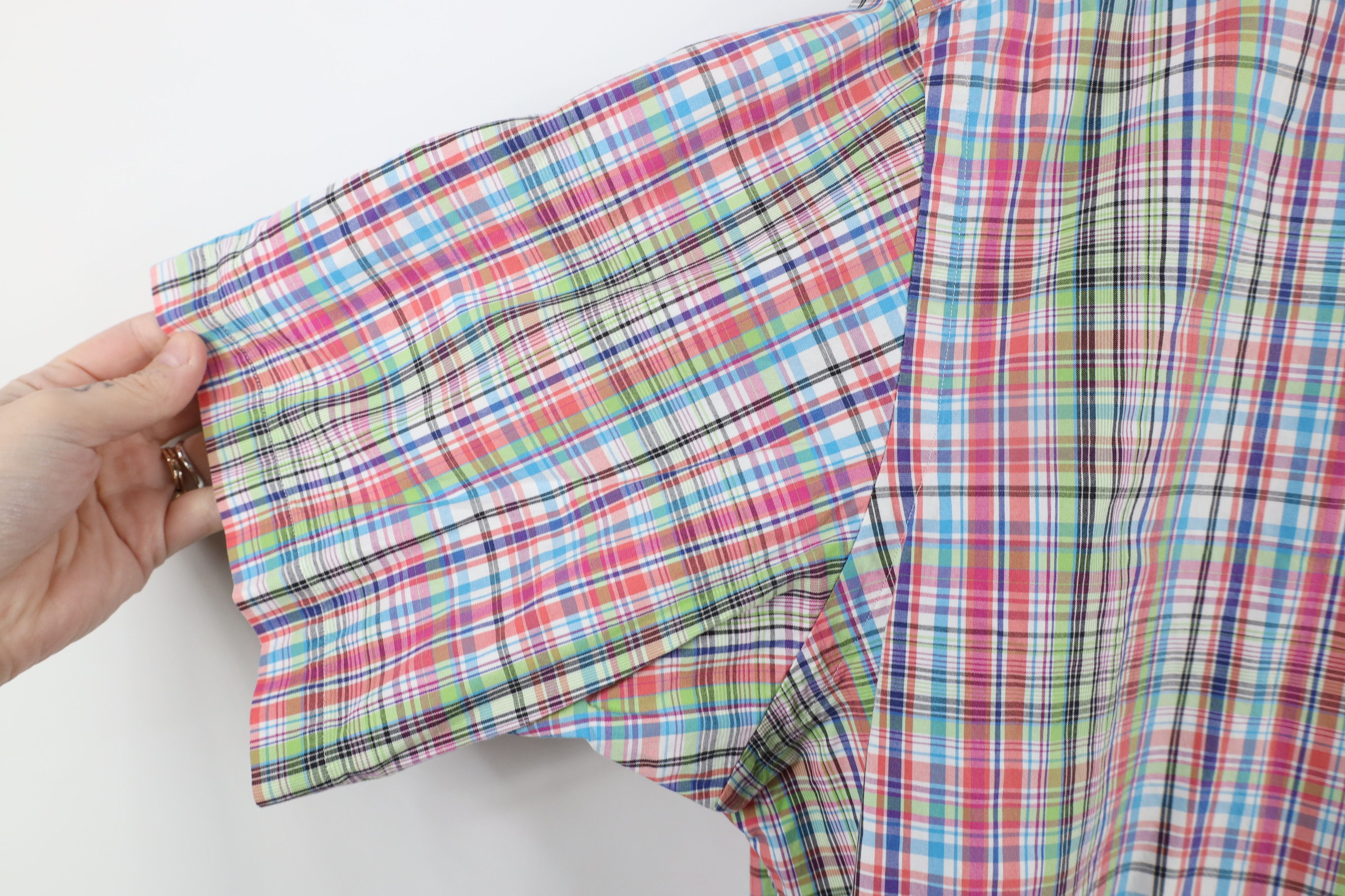 Ralph Lauren × Vintage Vintage 90s Ralph Lauren Fit Rainbow Plaid Button Down Shirt Size US L / EU 52-54 / 3 - 6 Thumbnail