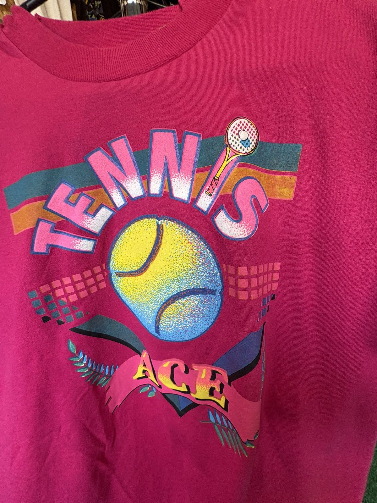 Vintage Vintage 1990's Tennis Ace T-Shirt Size US L / EU 52-54 / 3 - 2 Thumbnail