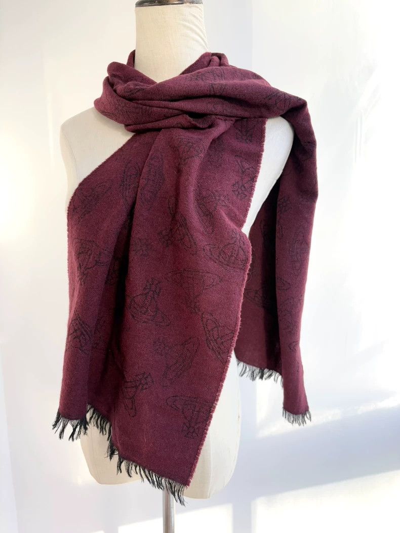 Vivienne Westwood Vivienne Westwood Double-faced Saturn full print red scarf Size ONE SIZE - 4 Thumbnail