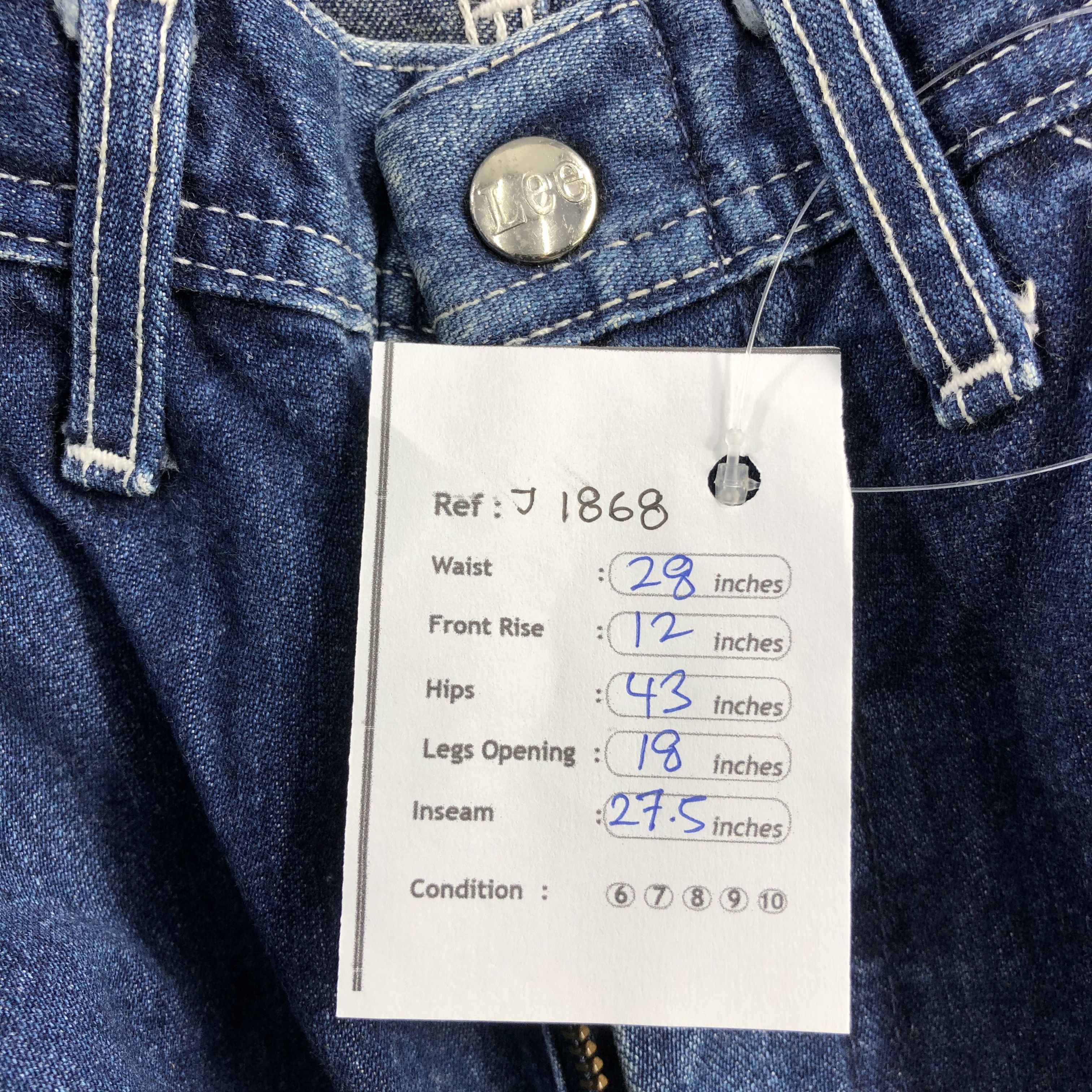 Lee Vintage Blue Wash Lee Jeans-J1868 Size US 28 / EU 44 - 11 Thumbnail
