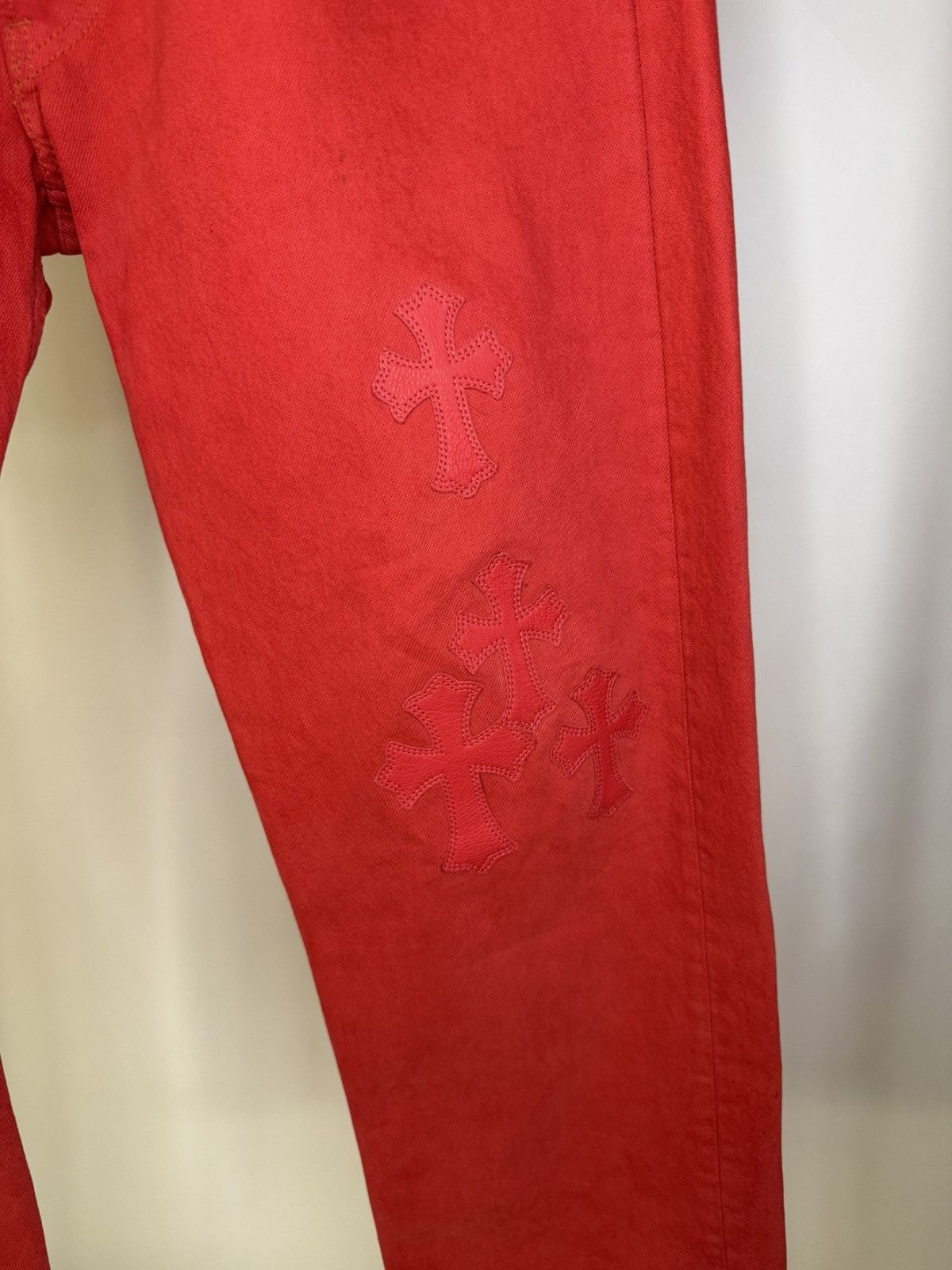 Chrome Hearts Chrome Hearts Red Paris Exclusive Patch Denim Size US 34 / EU 50 - 2 Thumbnail