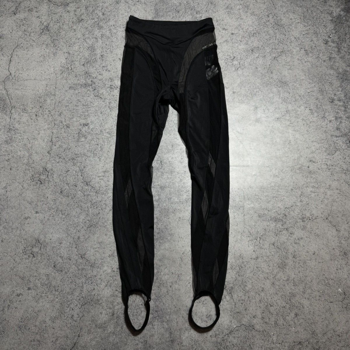 H&M × Mugler Rare Mugler H&M Mesh Panel Stirrup Leggings Size 27" / US 4 / IT 40 - 1 Thumbnail
