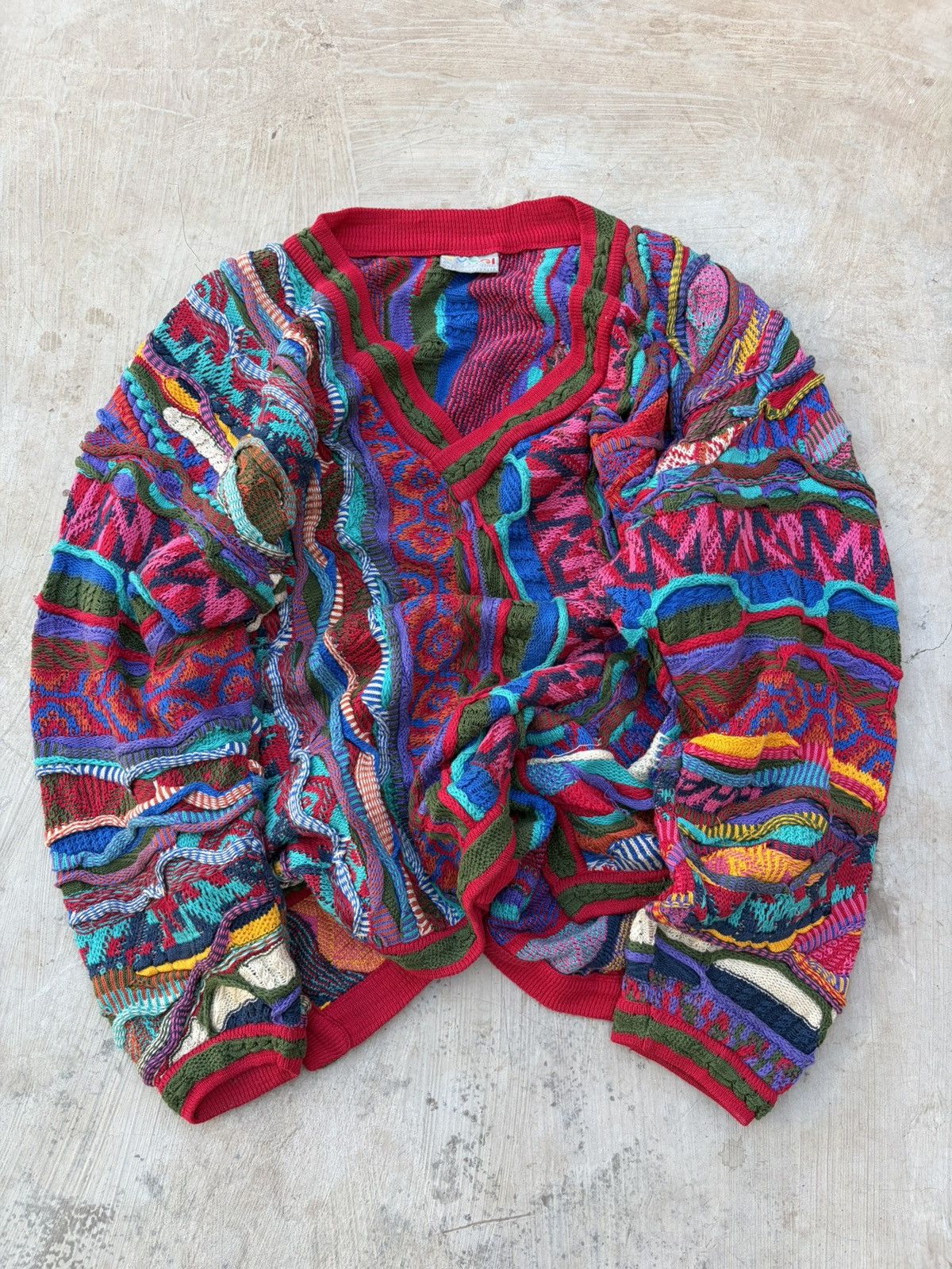 Coogi Vintage 90s Coogi 3D Knit Sweater Size US XL / EU 56 / 4 - 1 Thumbnail
