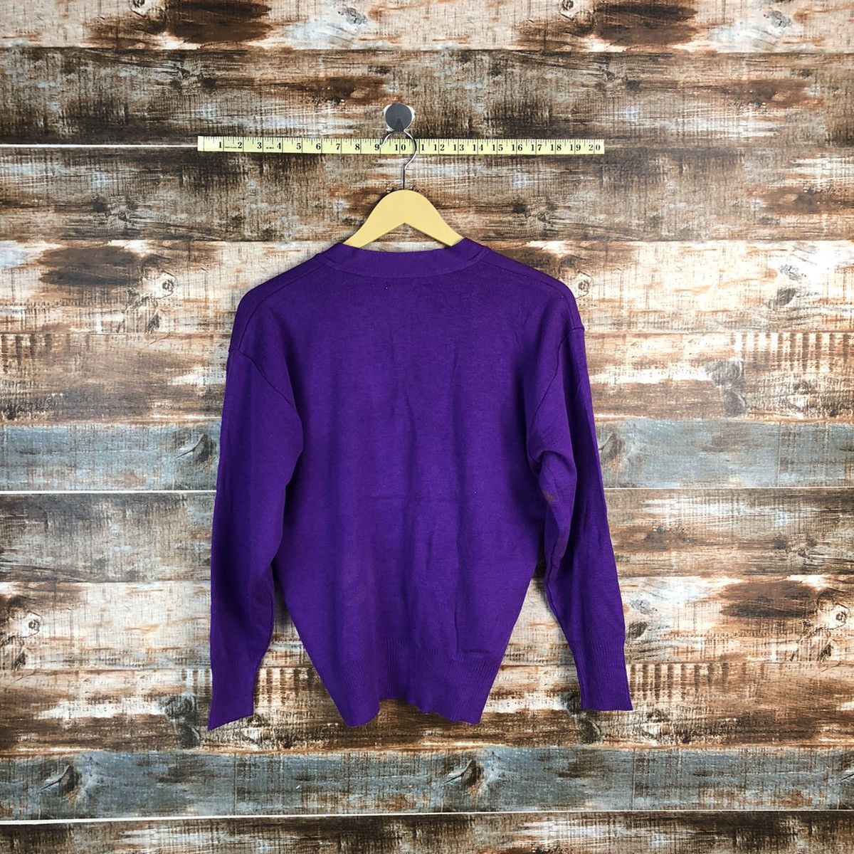 Vintage Verona vintage Japan Purple Cardigan Knitwear #A2336 Size M / US 6-8 / IT 42-44 - 13 Thumbnail