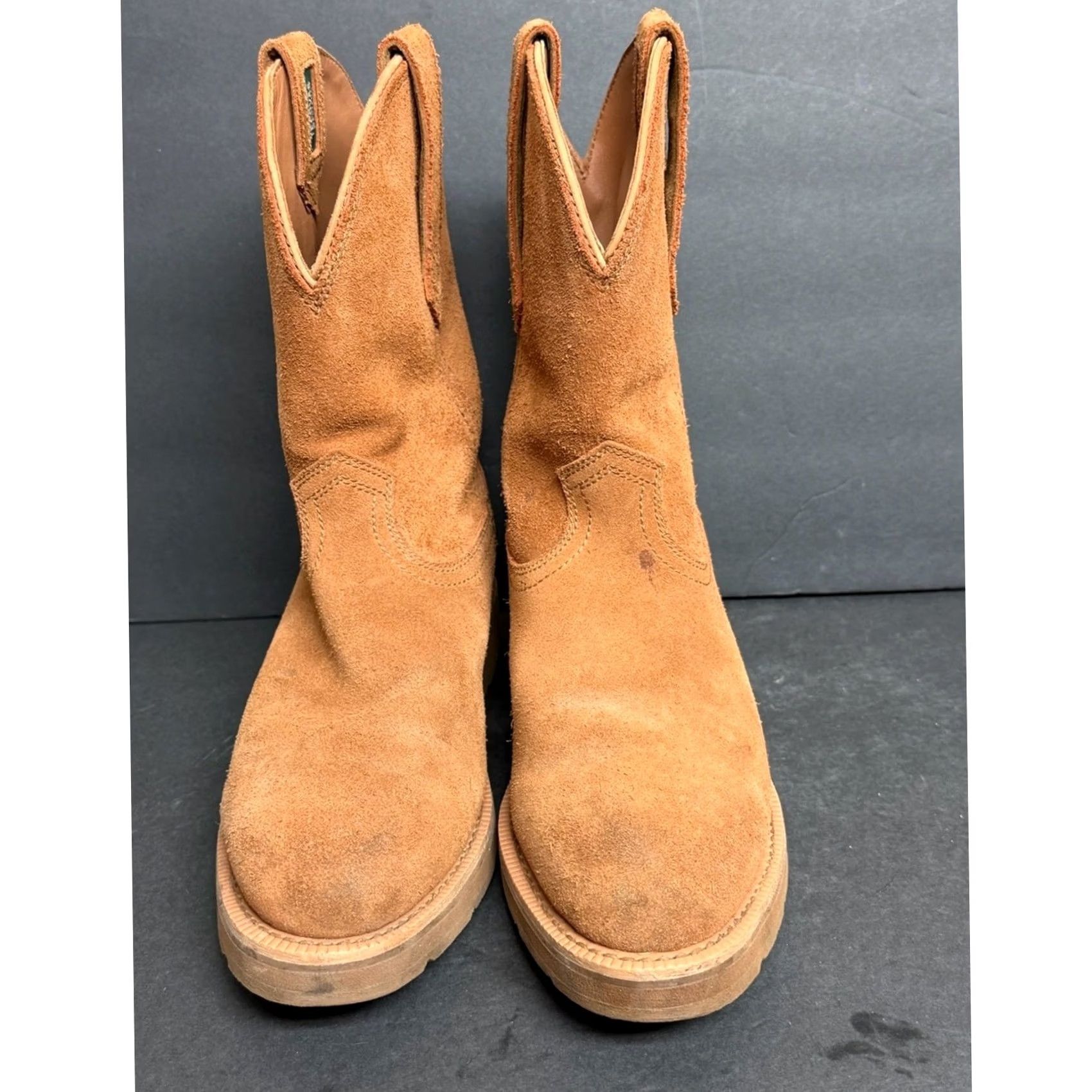 Tecovas Tecovas Mens Boot Size 8D Rugged Roper Cashew Roughout Cashew Size US 8 / EU 41 - 3 Thumbnail