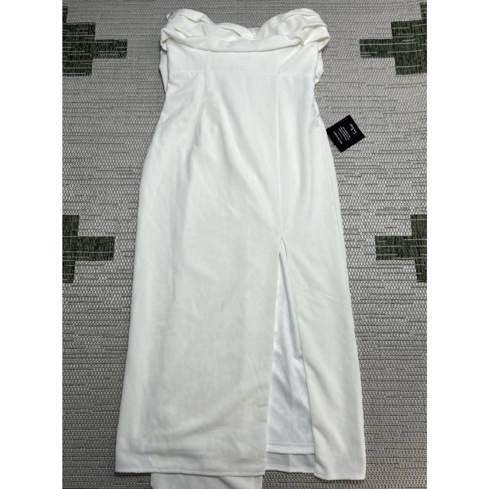 Lulus Lulus Off The Shoulder Maxi Dress Womens Medium White Stretch Back Zip Party New Size M / US 6-8 / IT 42-44 - 2 Thumbnail