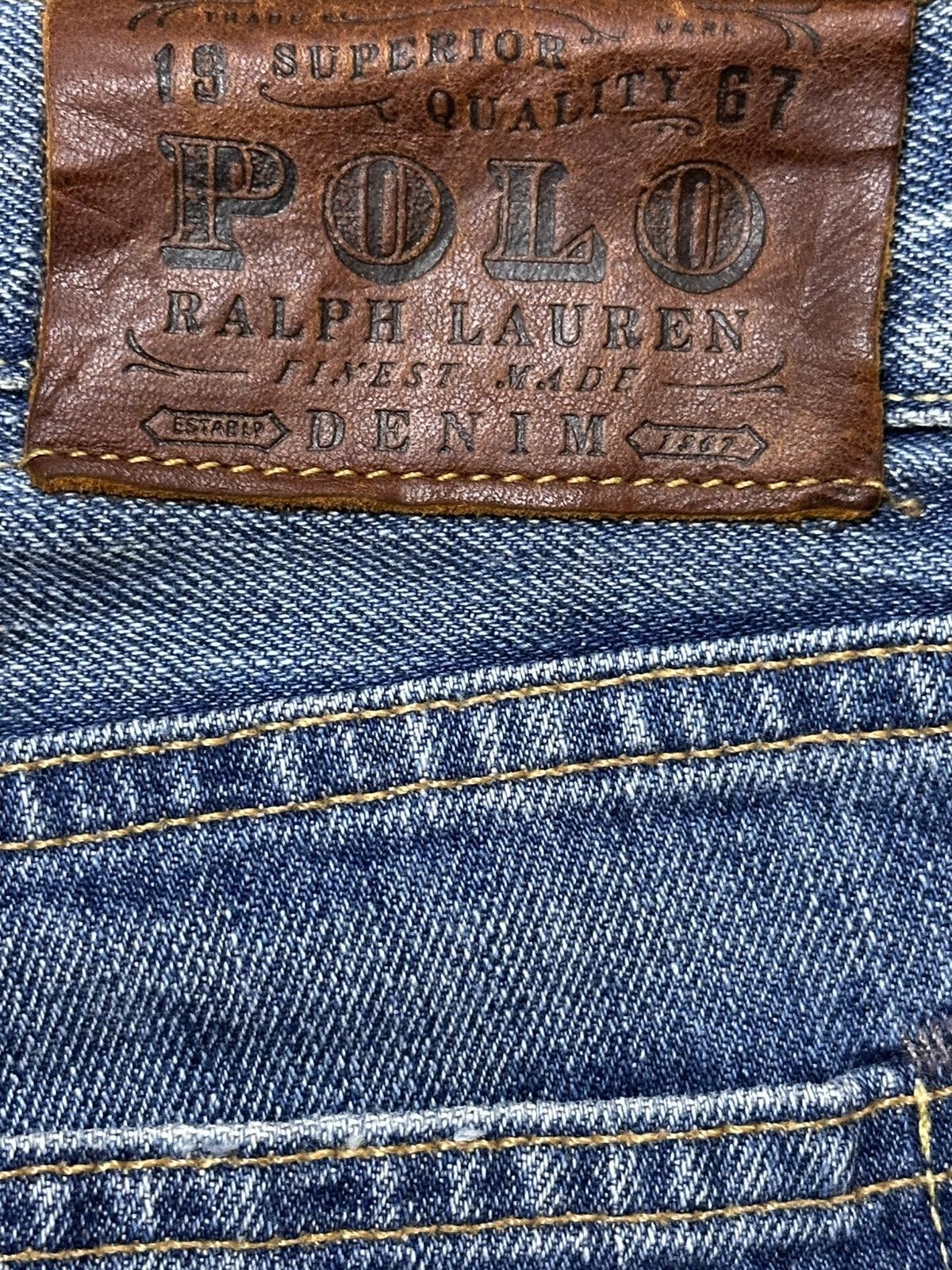 Polo Ralph Lauren Vintage Polo Ralph Lauren Blue Faded Wash Style Baggy Jeans Size US 34 / EU 50 - 9 Thumbnail