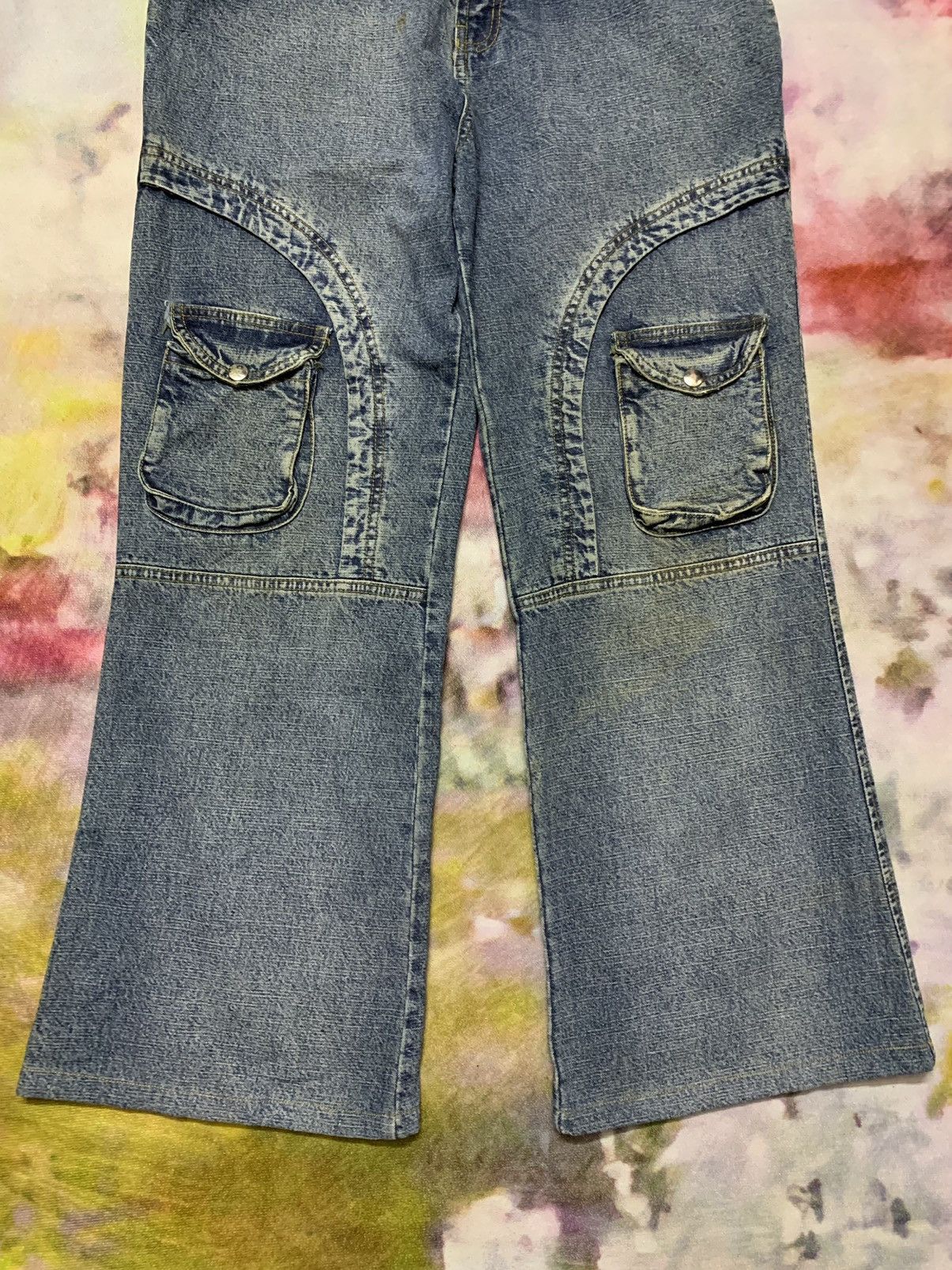 Hysteric Glamour Flare Japanese Brand LANMENGLONG Washed Denim Loose Size US 32 / EU 48 - 3 Thumbnail