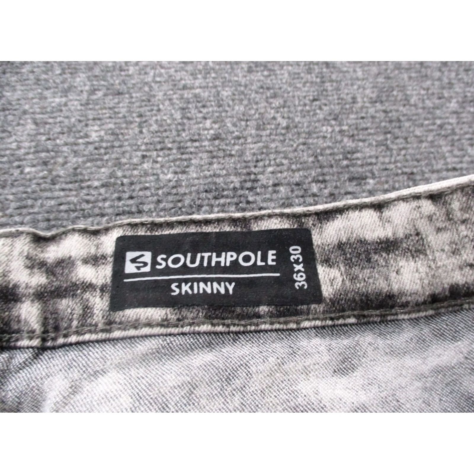 Southpole Southpole Jeans Men 36 X 30 Denim Skinny Paint Splatter Grunge Y2K Mens Jeans Regular Fit Gray Color, Stretch, Distressed Denim, 90s Style, Skater Size US 38 / EU 54 - 7 Thumbnail