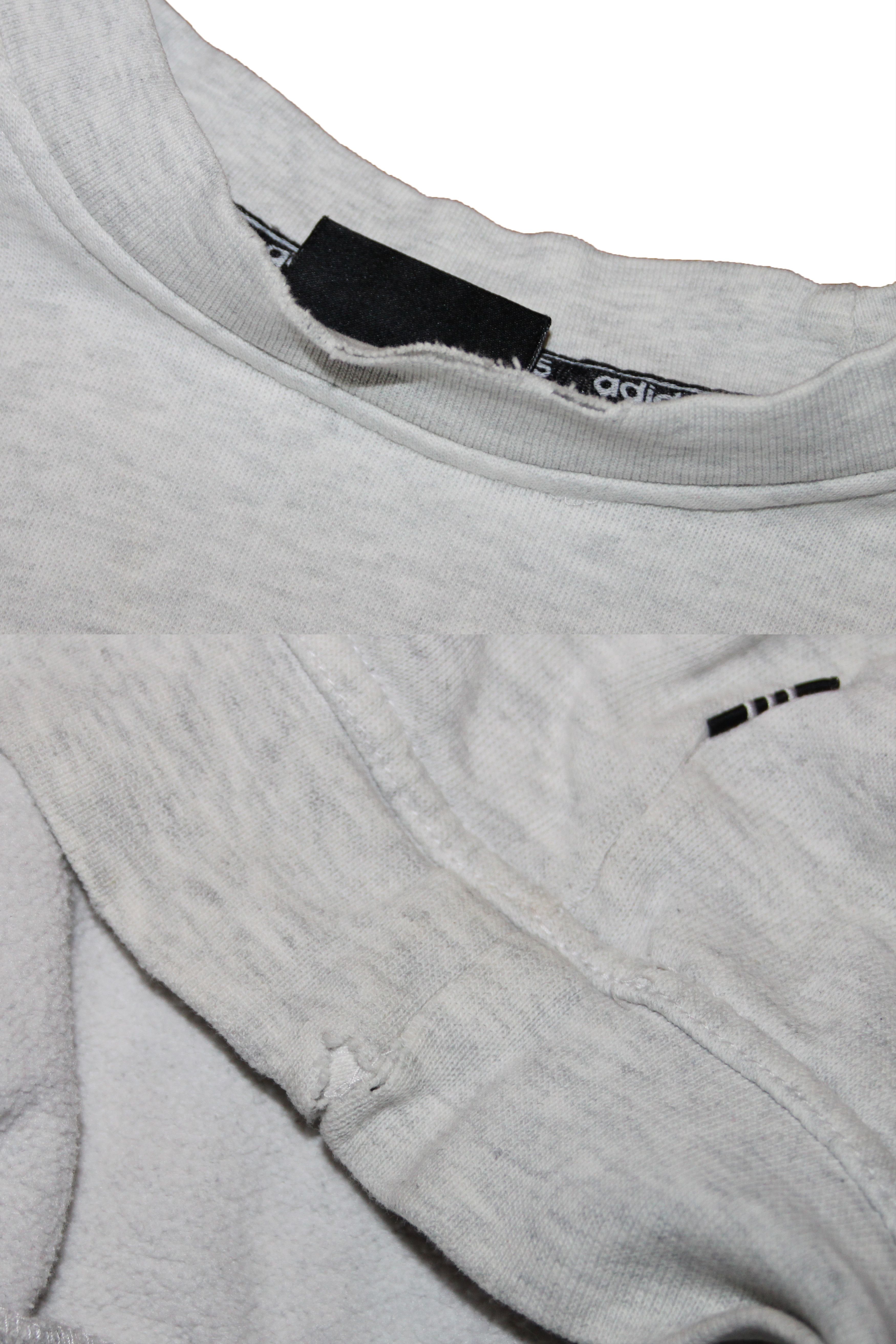 Adidas × Vintage 90s Adidas Vintage Sweatshirts Distressed Big Logo Size US L / EU 52-54 / 3 - 3 Thumbnail