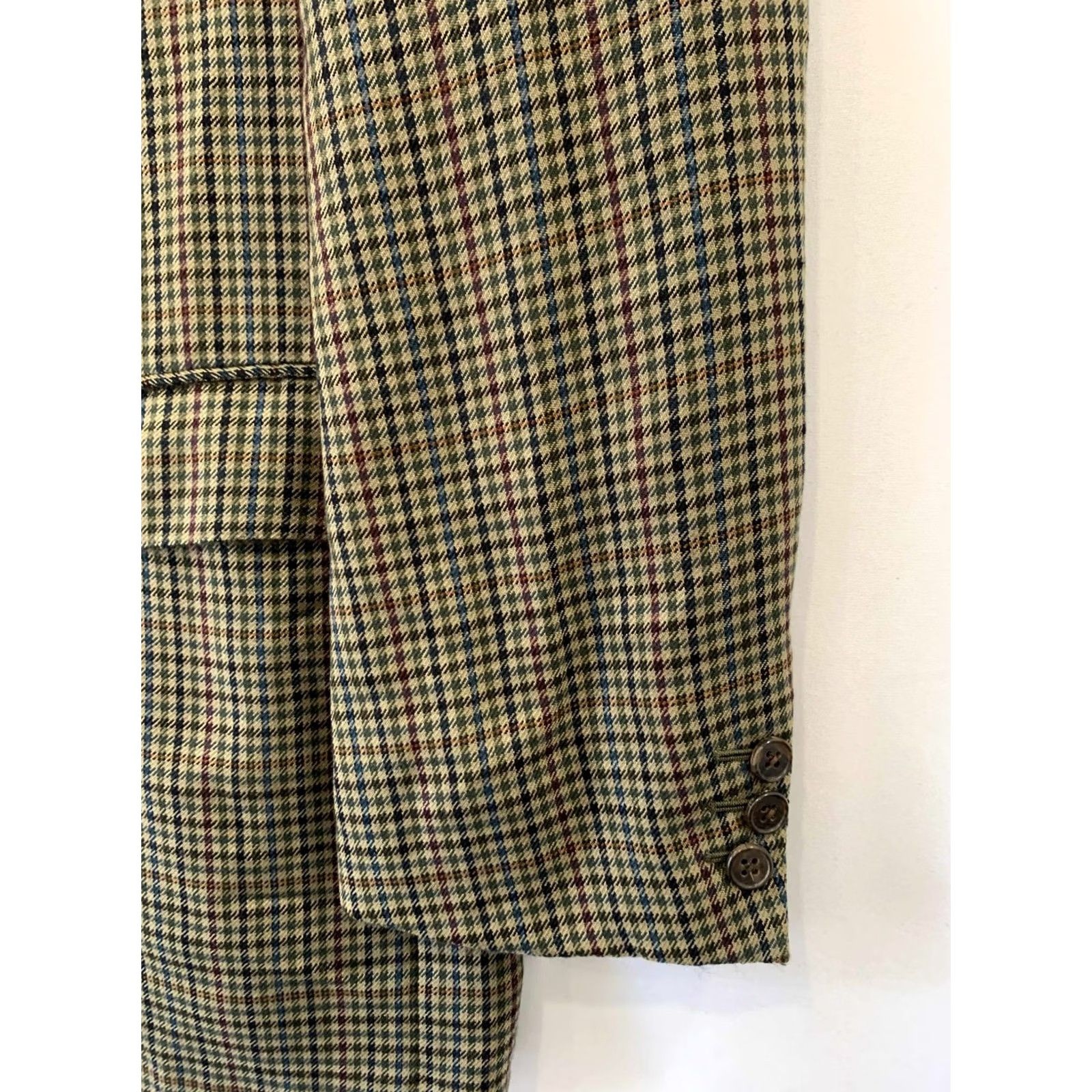 Vintage Belvest Blazer Men’s 46 US Brown Check 100% Cashmere Tailoring Style 2 Piece Mature Long Navy Blazer Mens Size 46R - 8 Thumbnail