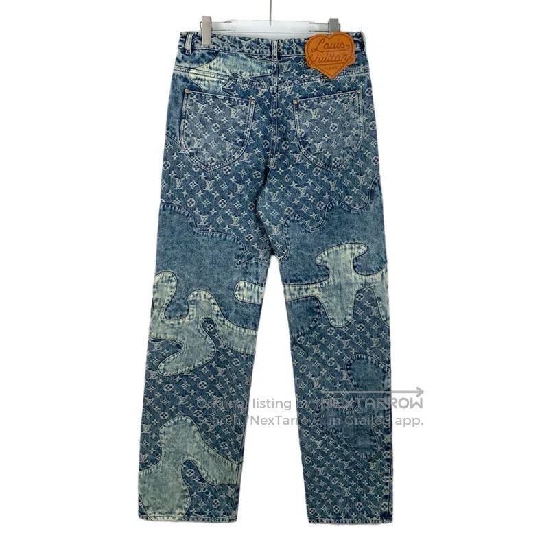 Louis Vuitton Louis Vuitton Nigo co-branded 22 blue logo full-print cott Size US 31 - 2 Thumbnail