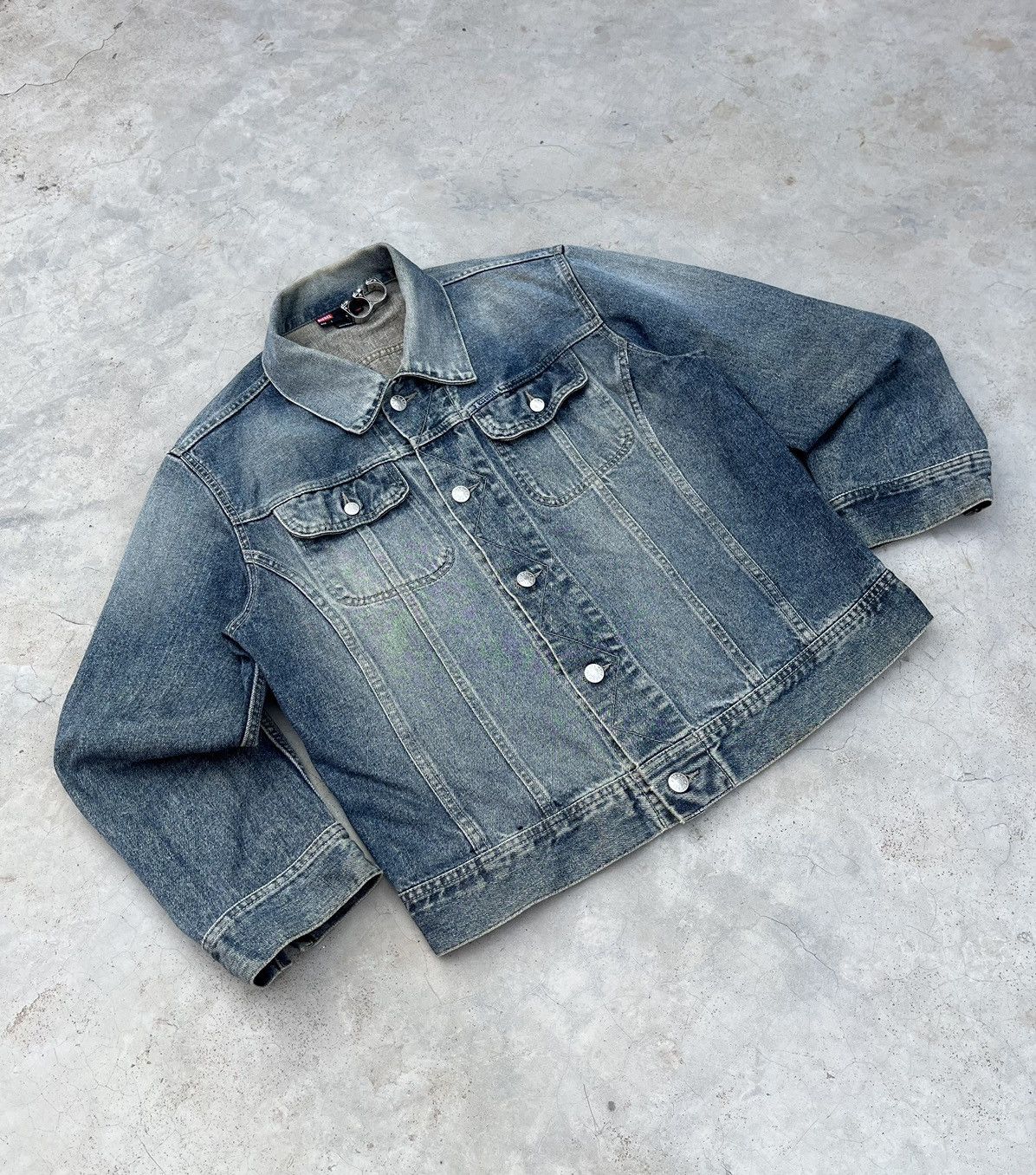 Diesel VINTAGE DIESEL ⛽️ CROPPED DENIM JACKET Size US XS / EU 42 / 0 - 1 Thumbnail