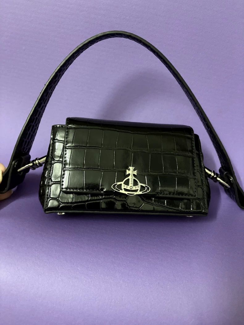 Vivienne Westwood Vivienne Westwood Hazel Crocodile Embossed Bag Size ONE SIZE - 1 Thumbnail