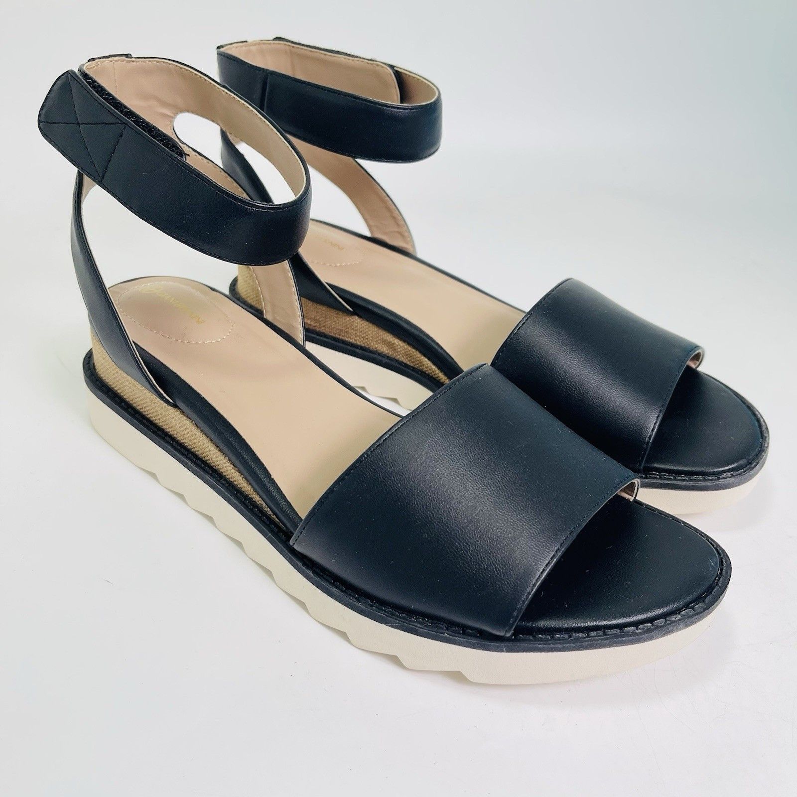 Giani Bernini Giani Bernini Constancia Memory Foam Ankle Strap Wedge Sand Size US 10 / IT 40 - 1 Thumbnail