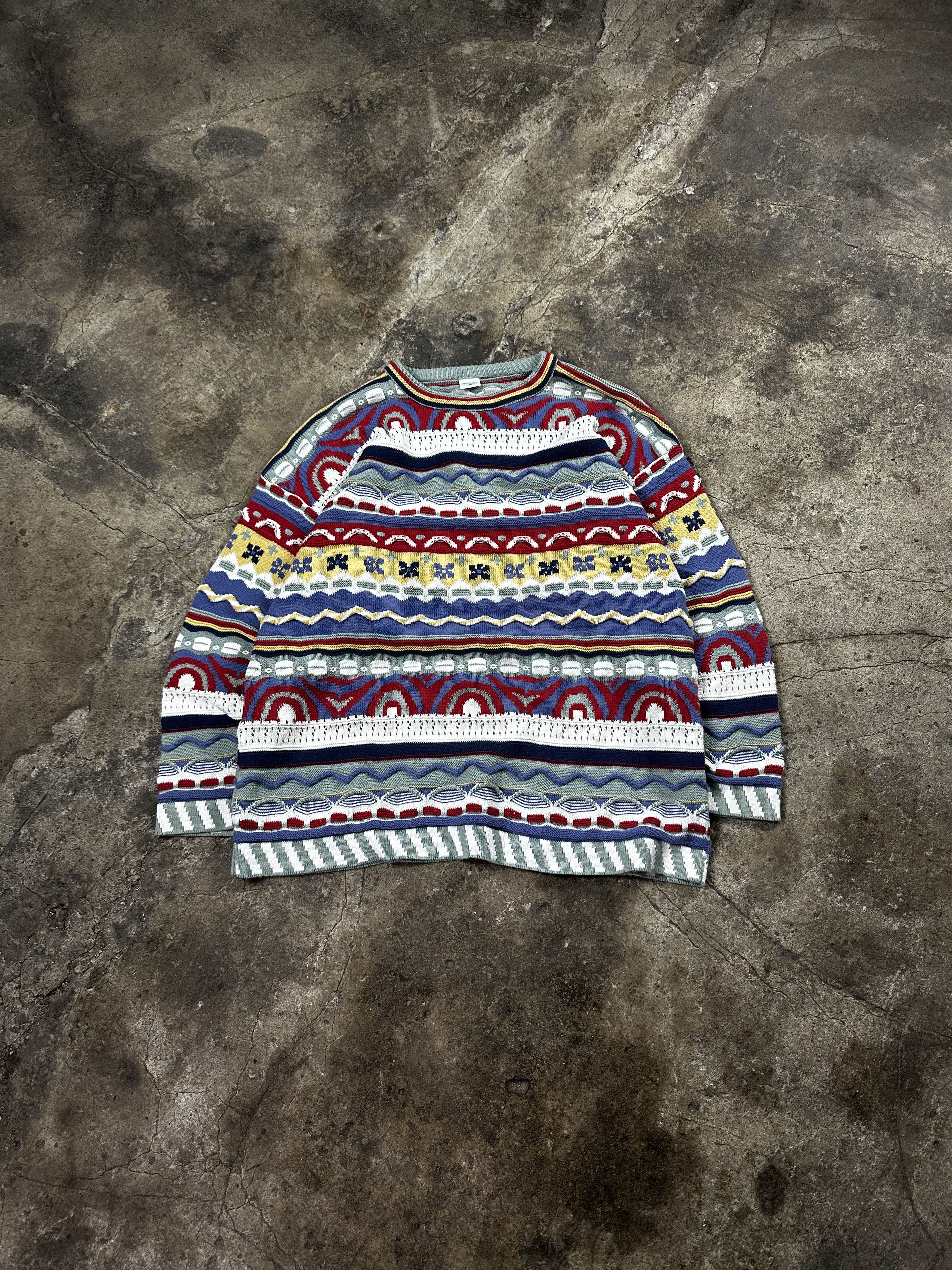 Vintage Vintage 3D Cable Knit Boxy Sweater Size US M / EU 48-50 / 2 - 1 Thumbnail