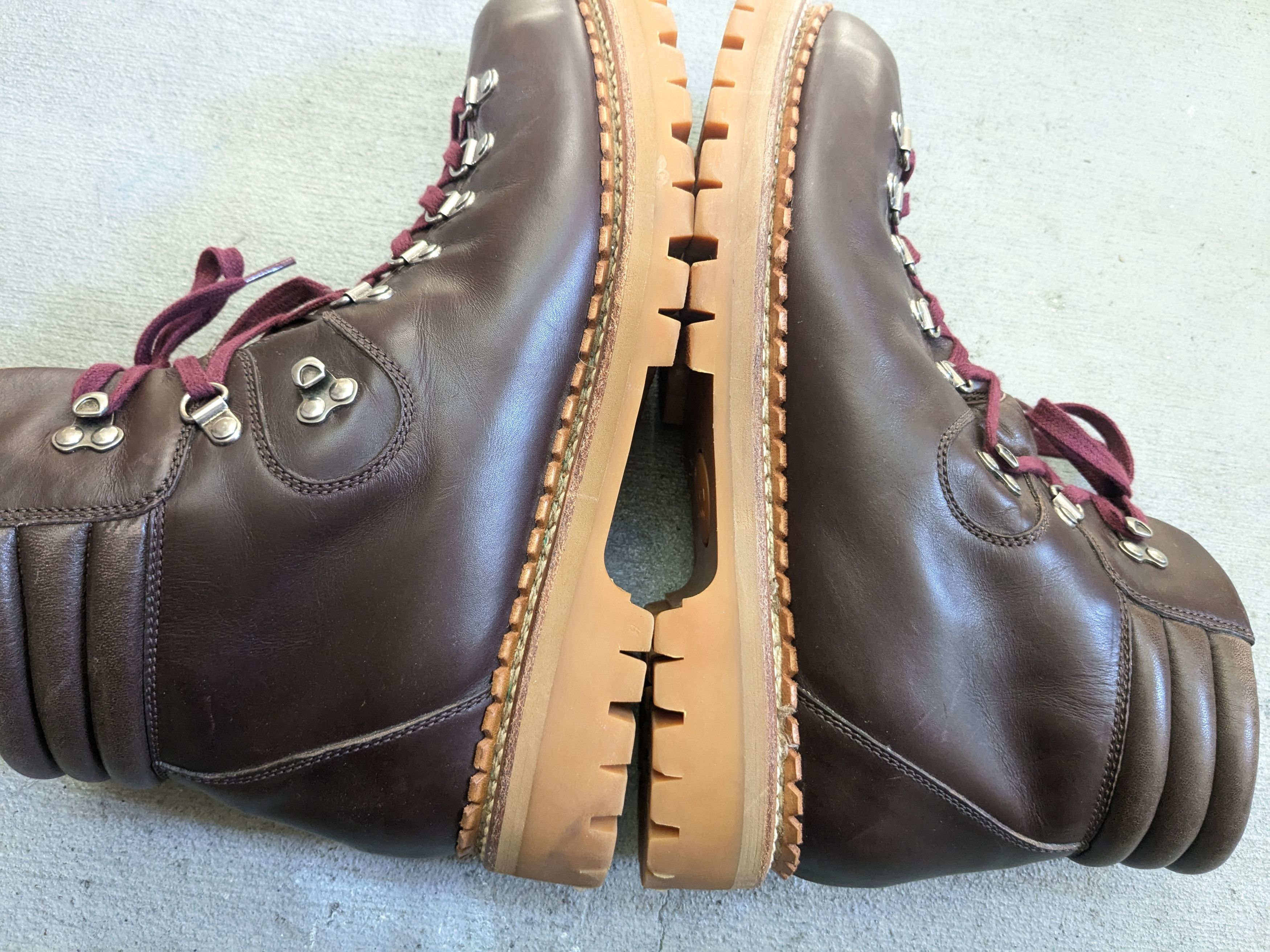 Gucci Gucci Boots Brown 10.5 Leather Rubber Lace Up Size US 10.5 / EU 43-44 - 12 Thumbnail