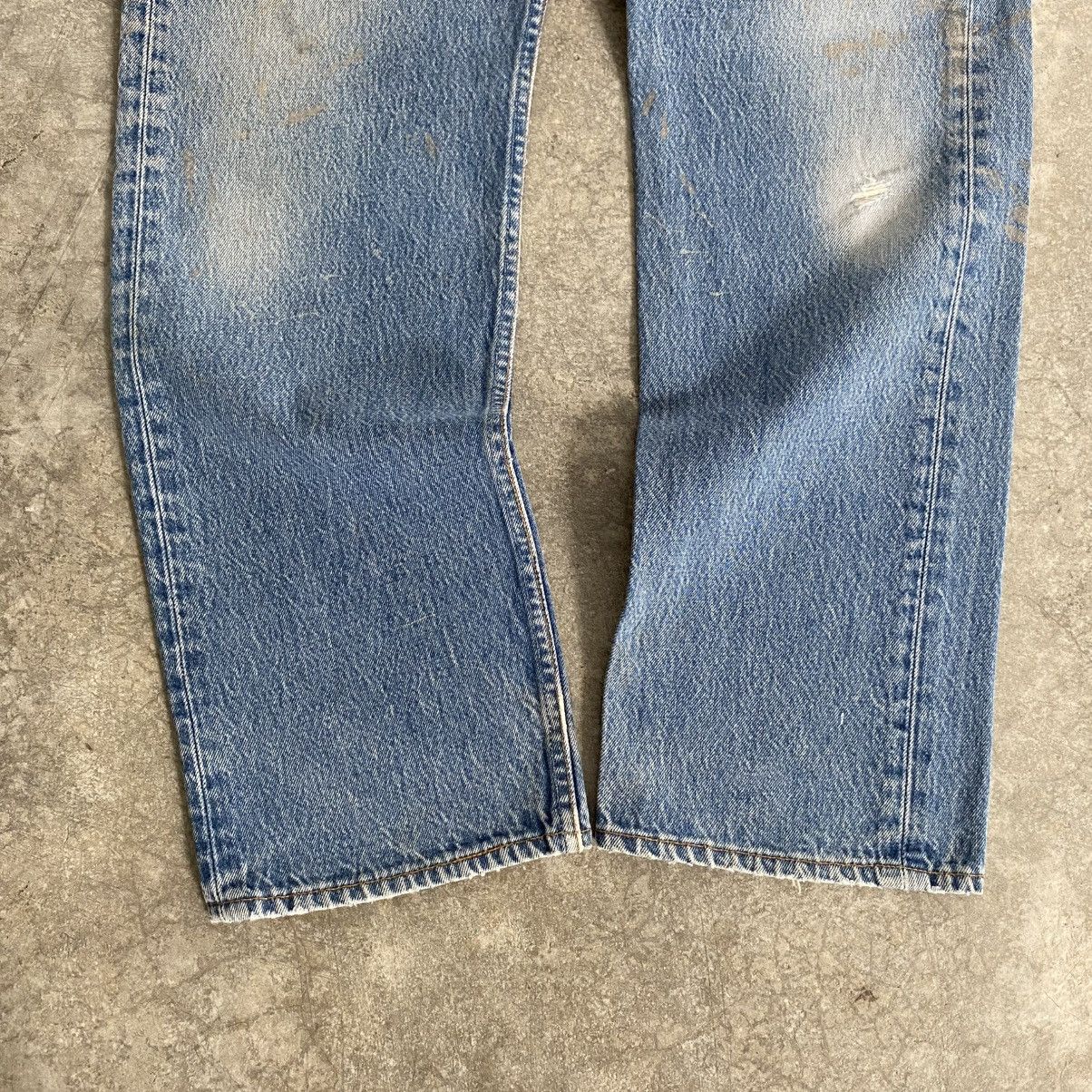 Levi's Vintage 1996 Levis 501 Faded Stonewashed Blue Denim Jeans Size US 35 - 9 Thumbnail