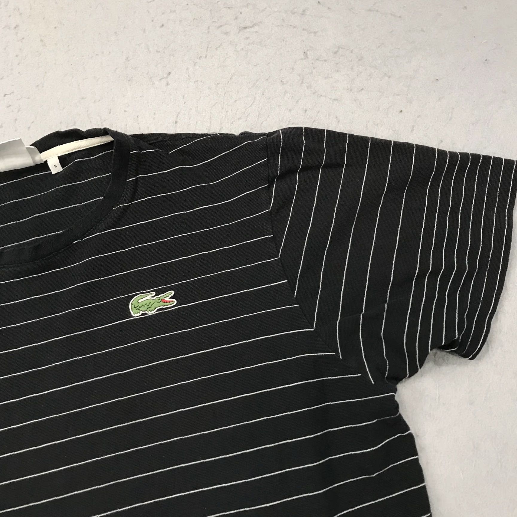 Lacoste Lacoste Shirt Mens 2XL Black Striped Cotton RARE Andy Roddick Tee Sports Vintage Crew Neck Short Sleeve Logo Tee Mens 2XL Size US XXL / EU 58 / 5 - 3 Thumbnail