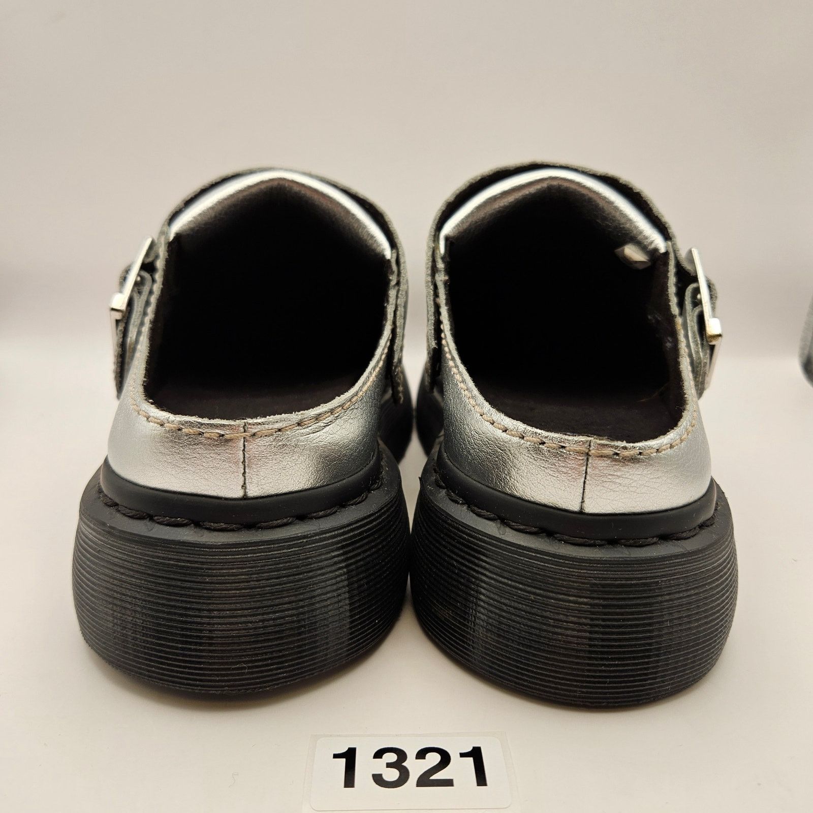 Dr. Martens DR. MARTEN'S MEN'S 8 WOMEN'S 9 LAKETEN SILVER BLACK SLINGBAK Size US 9 / IT 39 - 3 Thumbnail