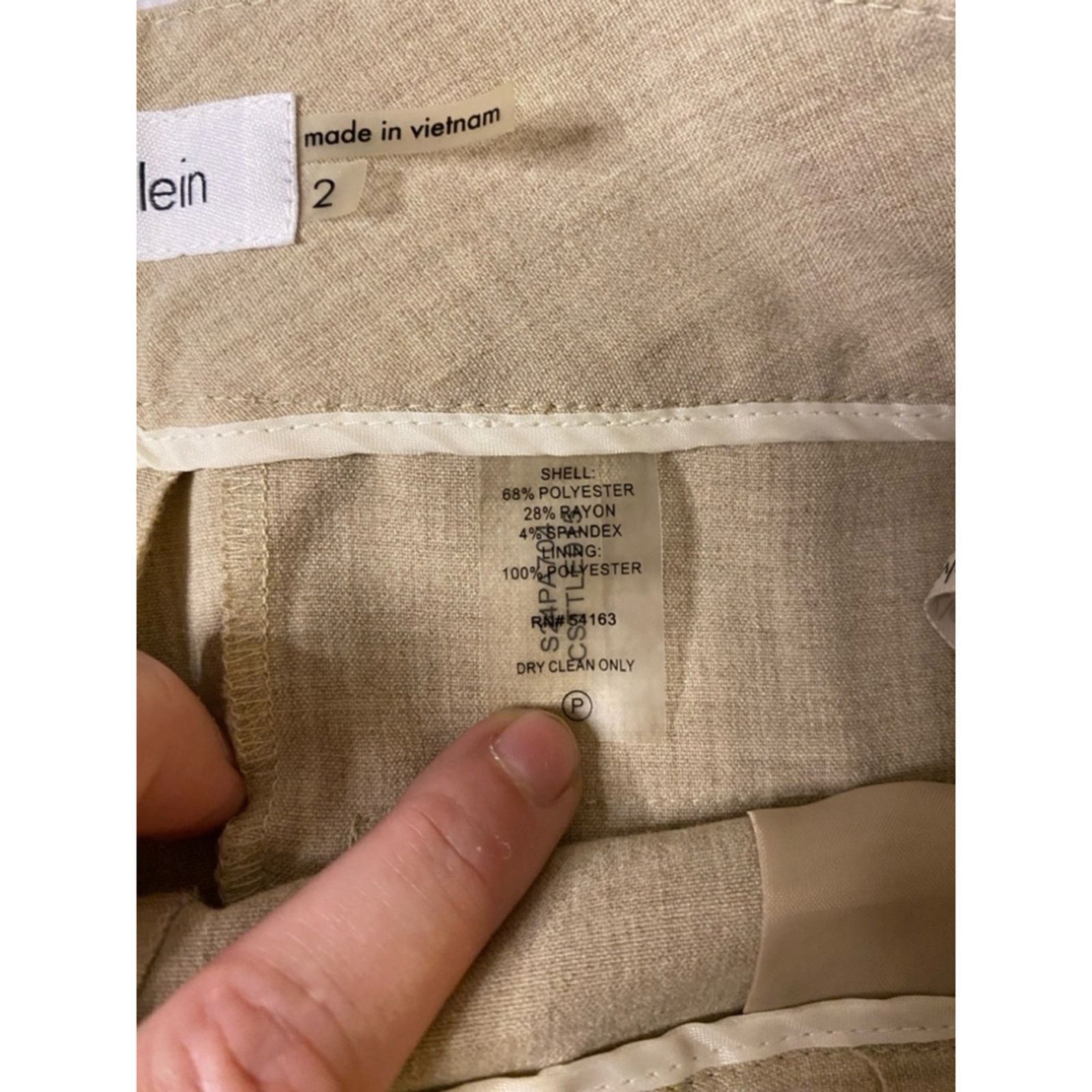 Calvin Klein Calvin Klein Beige Lightweight Trousers Officewear Slacks 2 Size 26" / US 2 / IT 38 - 5 Thumbnail