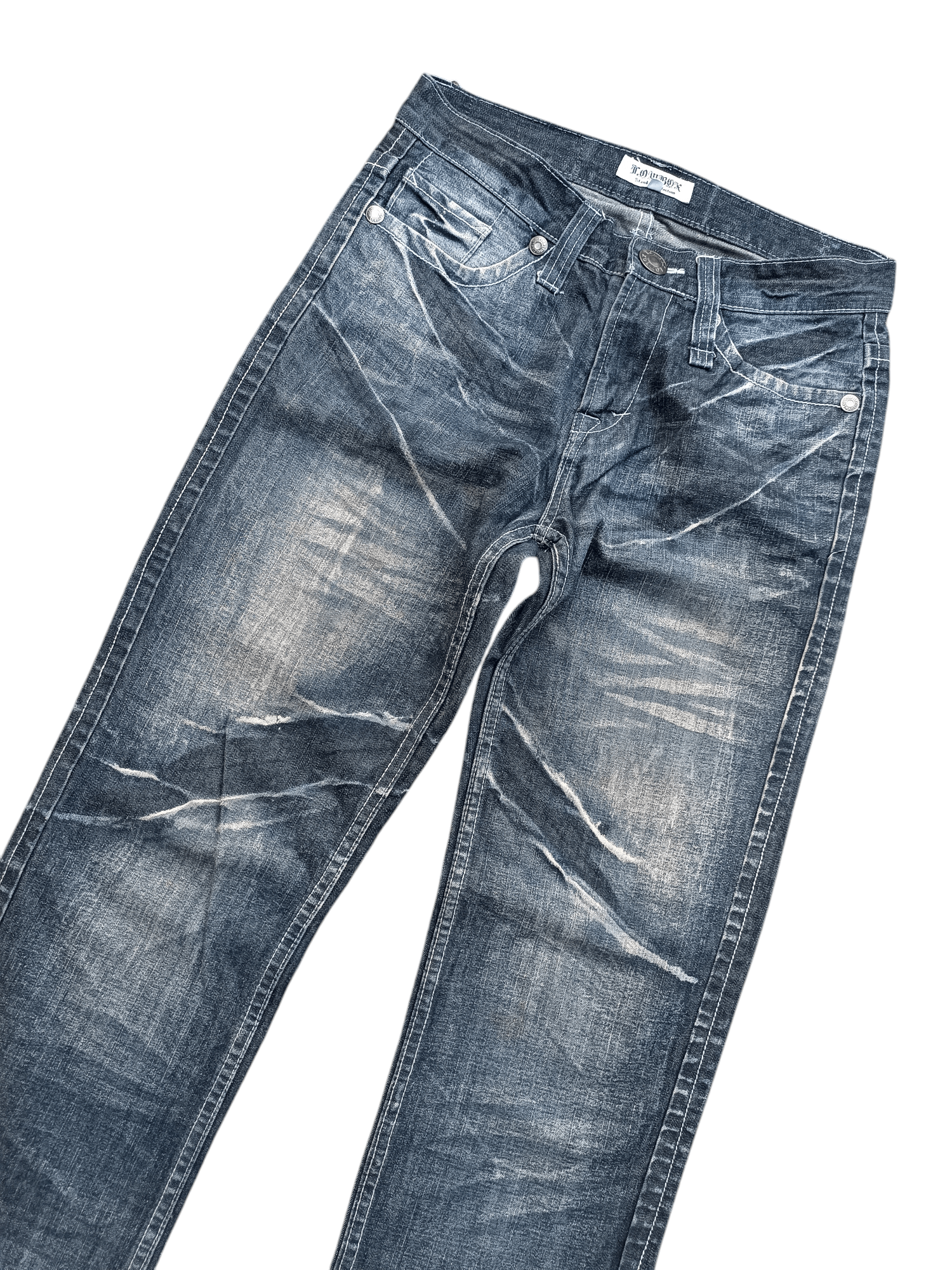 Japanese Brand RARE 🇯🇵 LOWBOX 🇯🇵 Seditionaries Acid Wash Whiskers Jeans Size US 30 / EU 46 - 8 Thumbnail
