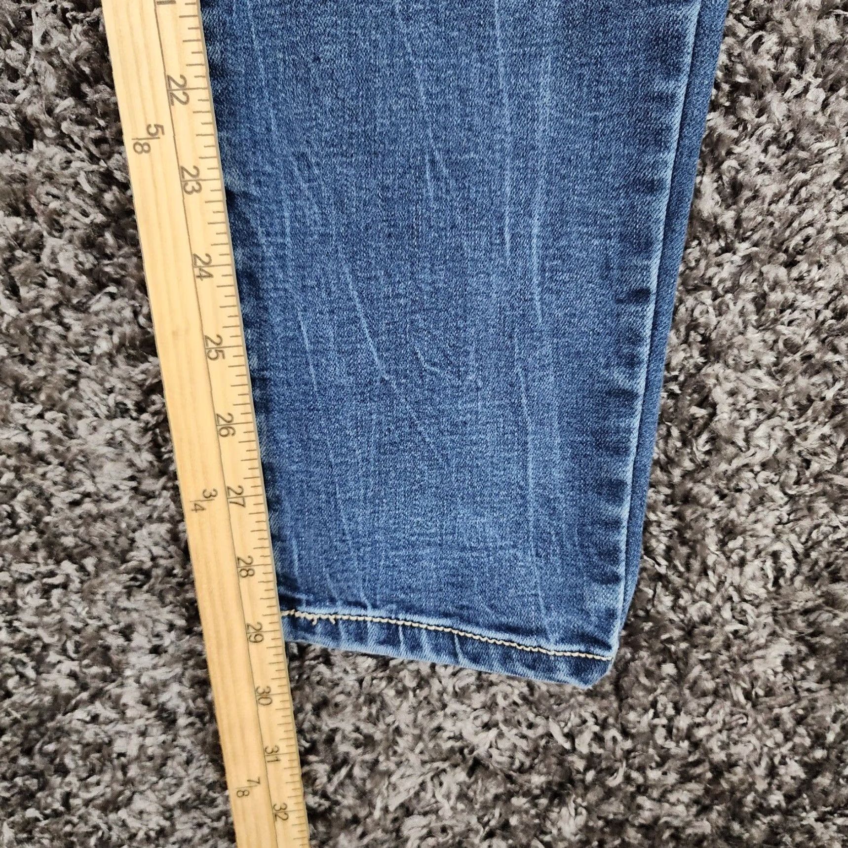 Vintage Maurices Womens Blue Distressed Ripped Stretch Jean Jeggings Large Womens Size 36" / US 14 / IT 50 - 6 Thumbnail