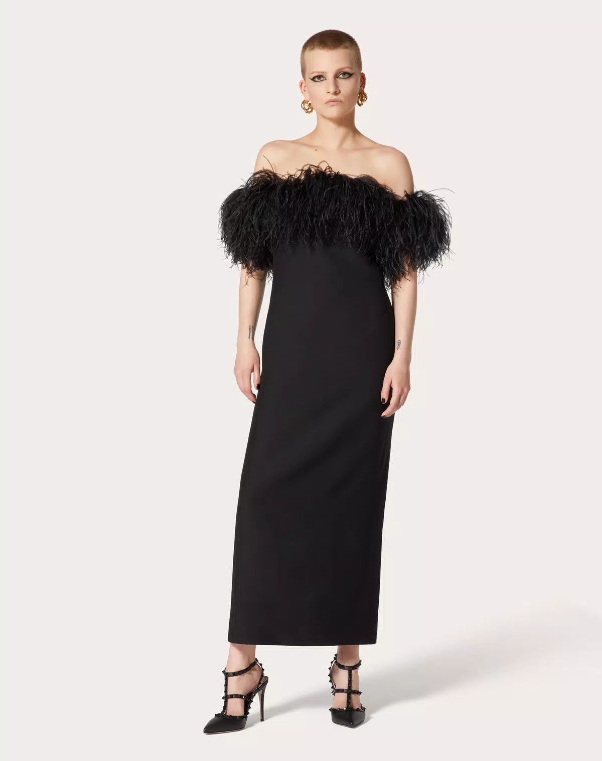 Valentino o1s1wg110625 Embrodiered Crepe Couture Dress in Black Size XS / US 0-2 / IT 36-38 - 4 Thumbnail