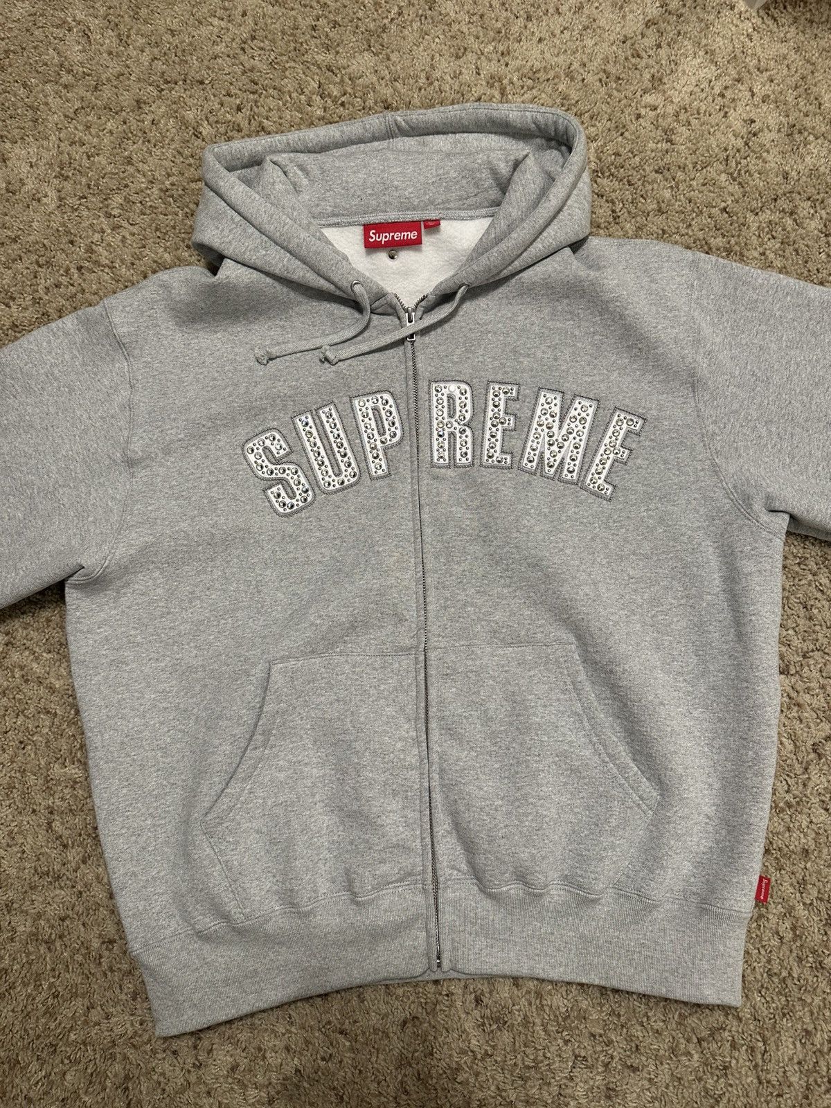 B.B. Simon × Supreme SUPREME X BB SIMON STUDDED ARC HOODED SWEATSHIRT SIZE MED Size US M / EU 48-50 / 2 - 2 Thumbnail