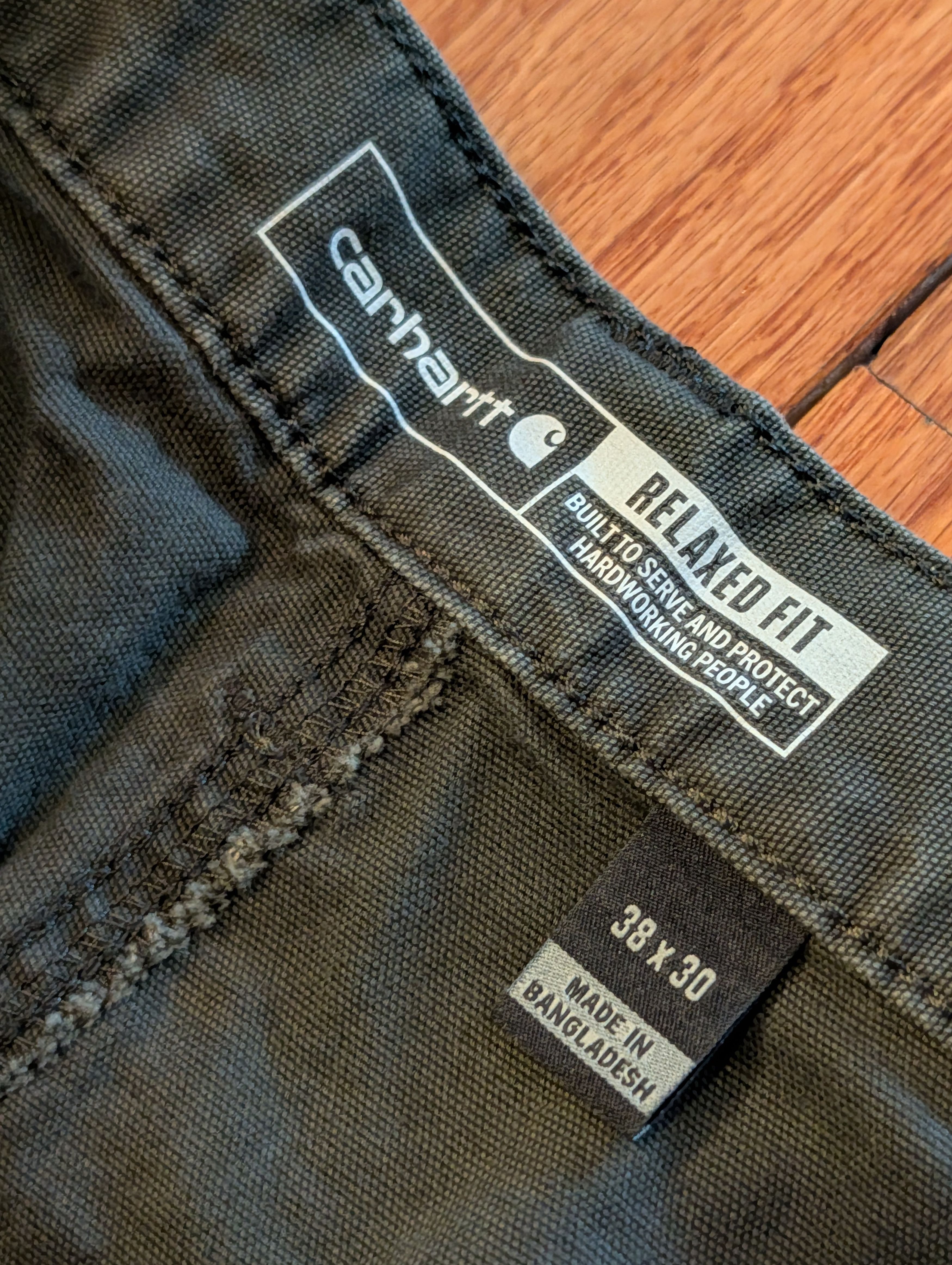 Carhartt Vtg Carhartt Relaxed Fit Work Pants Black Canvas 38x30 Size US 38 / EU 54 - 4 Thumbnail