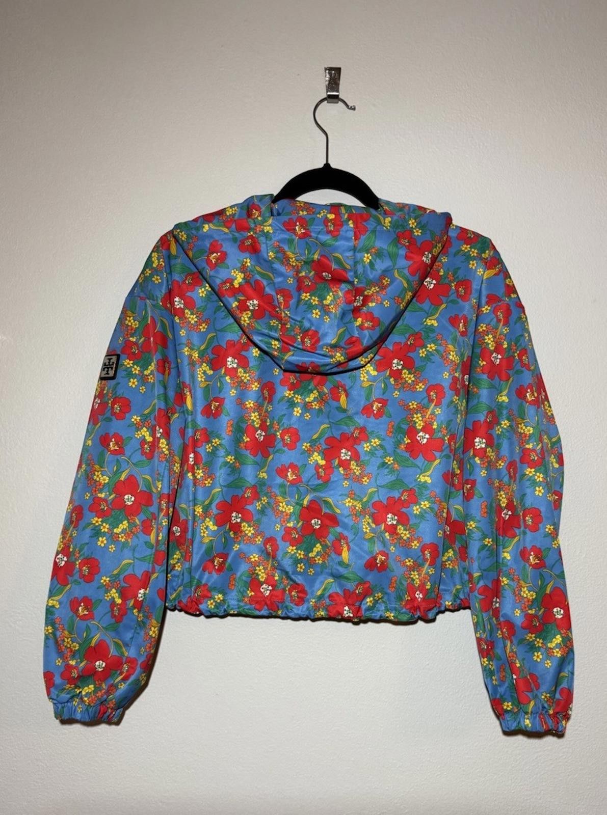 Tory Burch Tory Burch Floral Lined Hooded Jacket Zip Up Small / Medium Size S / US 4 / IT 40 - 6 Thumbnail