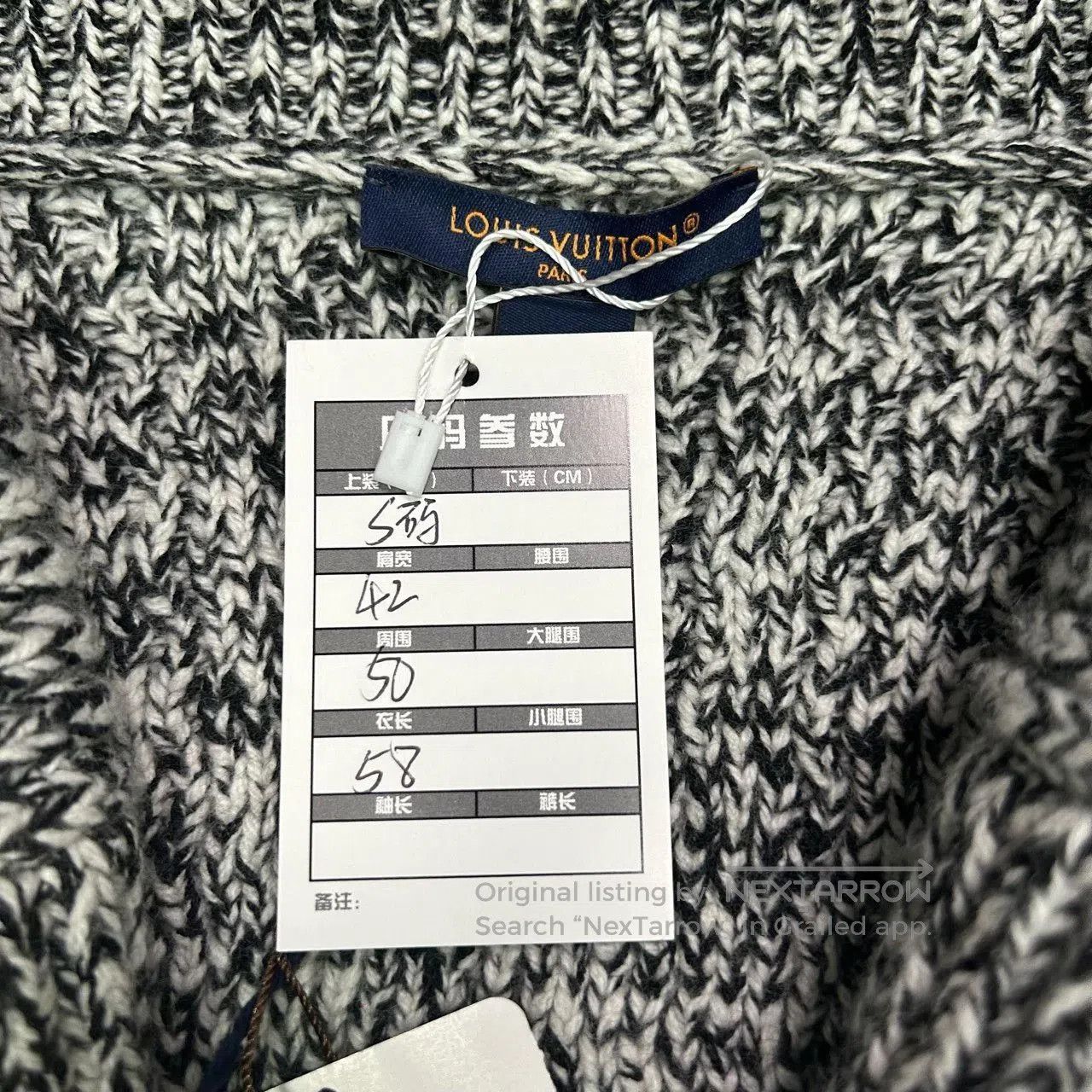Louis Vuitton Louis Vuitton Gray White Knit Cardigan. Size S / US 4 / IT 40 - 7 Thumbnail
