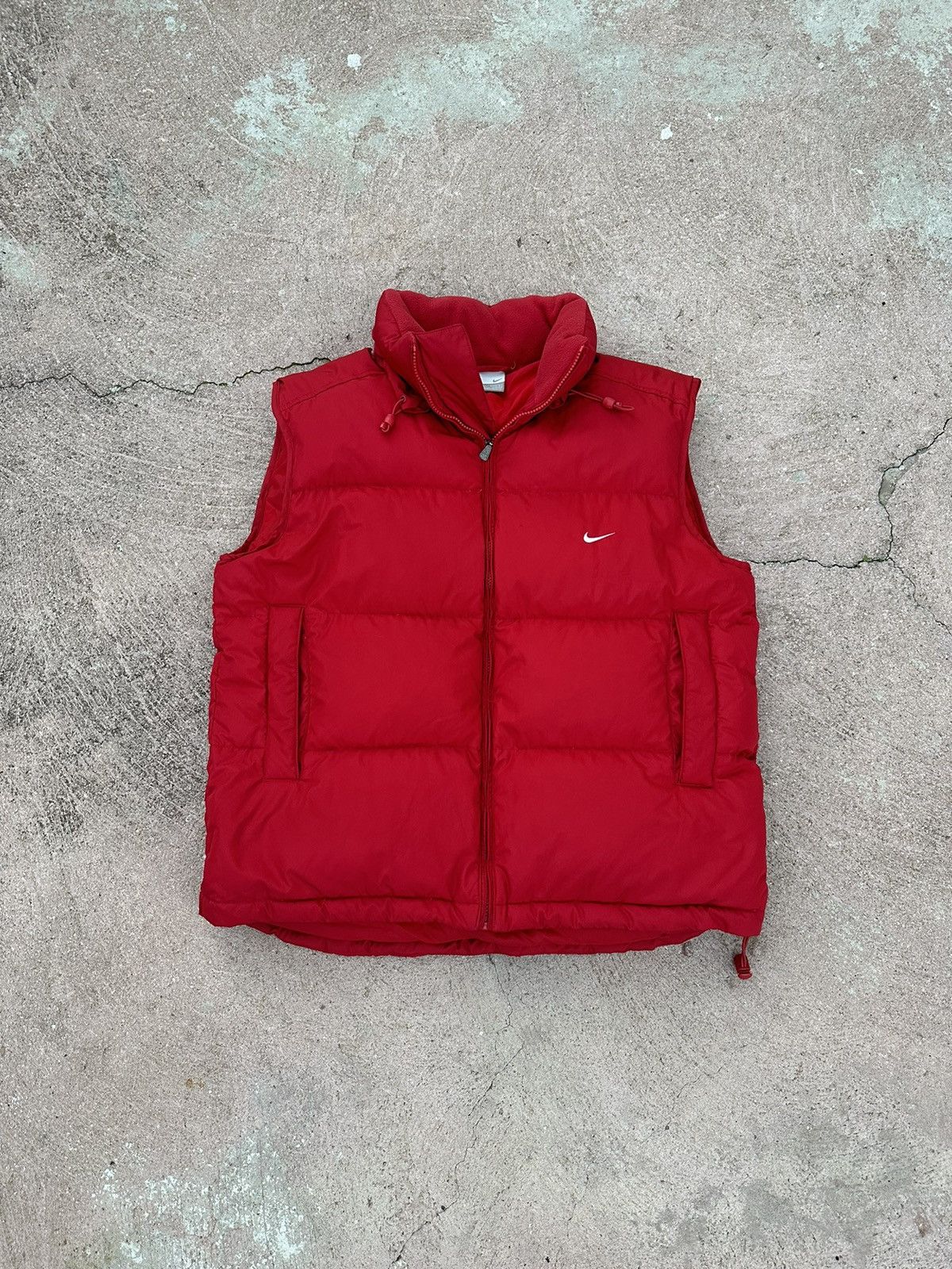 image of Nike Down Vest Jacket Red Vintage, Men's (Size Large)